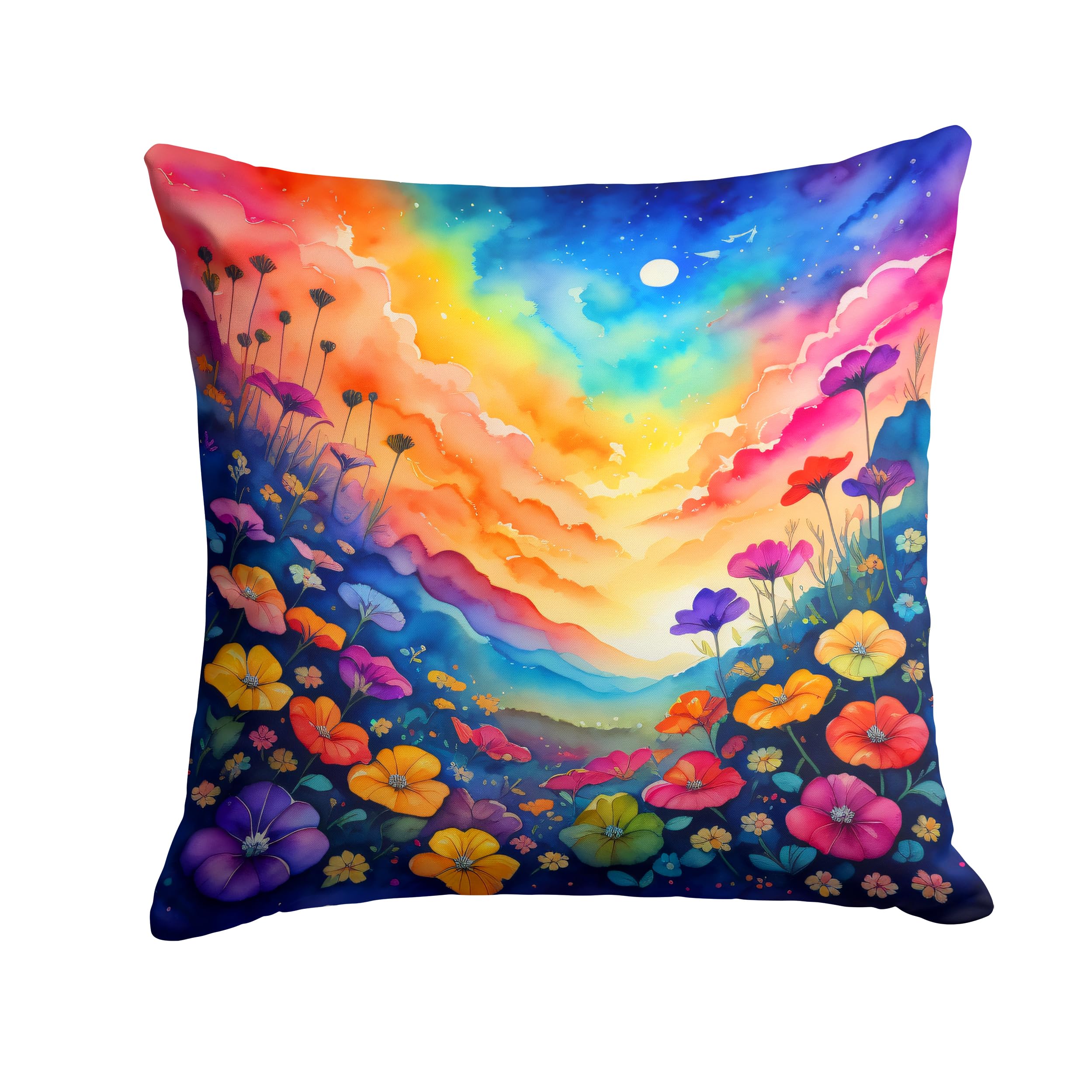 Colorful Petunias Throw Pillow