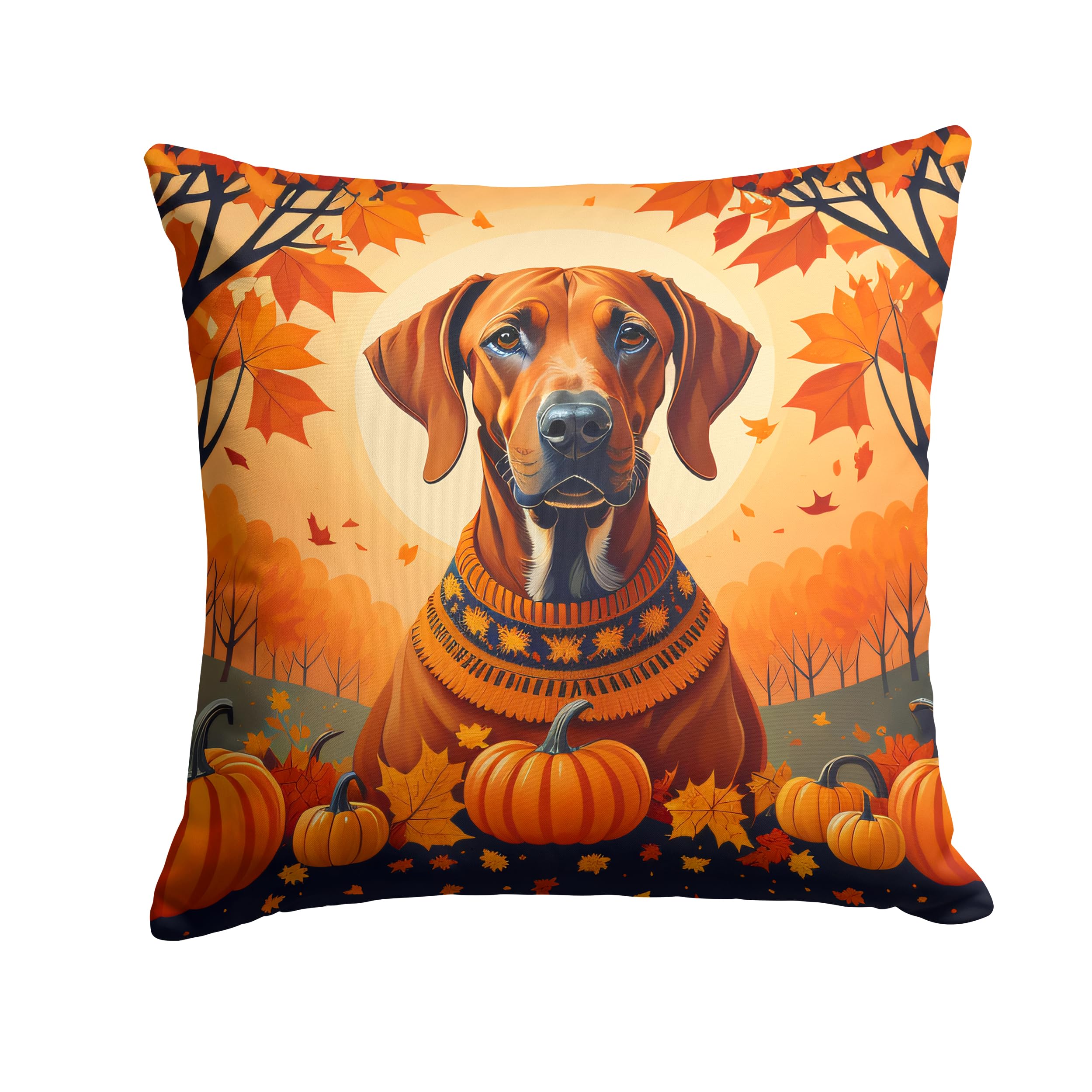Rhodesian Ridgeback Fall Throw Pillow