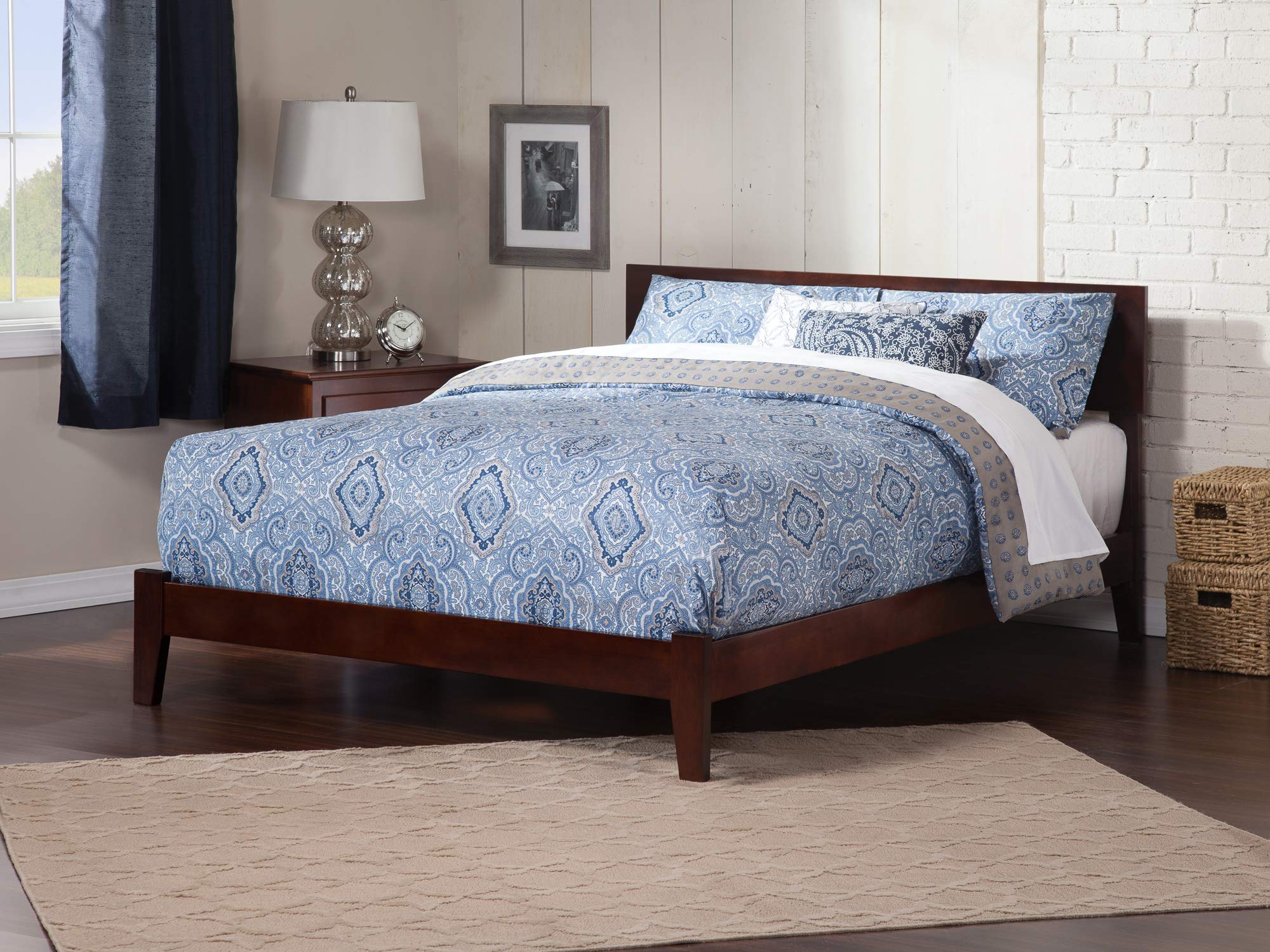 Orlando King Foundation Bed in Walnut