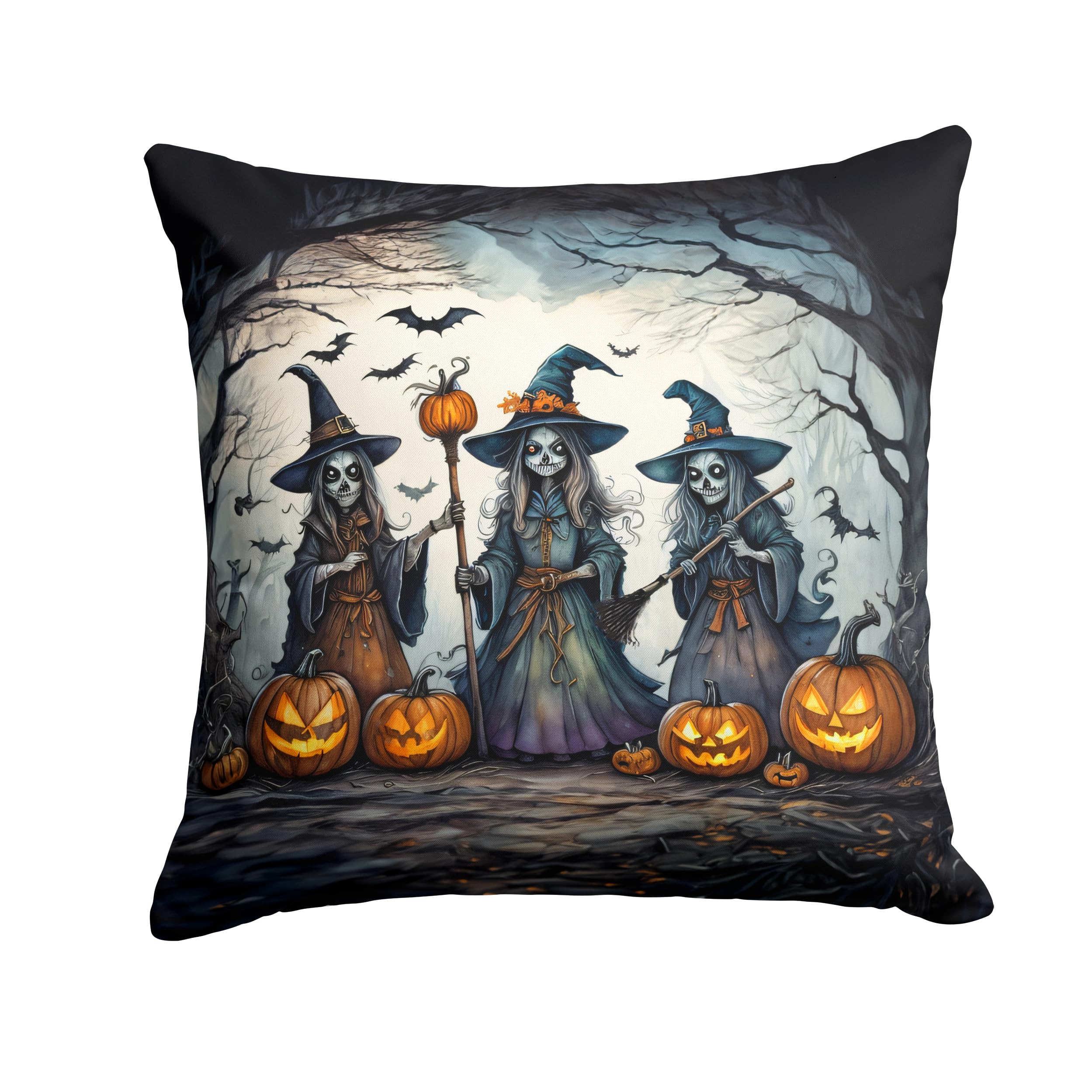 Witches Spooky Halloween Throw Pillow