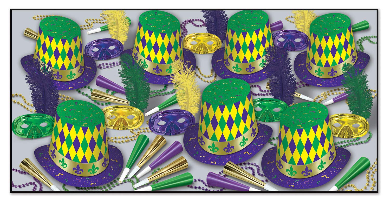 Mardi Gras Asst for 50 (Pack of 1)