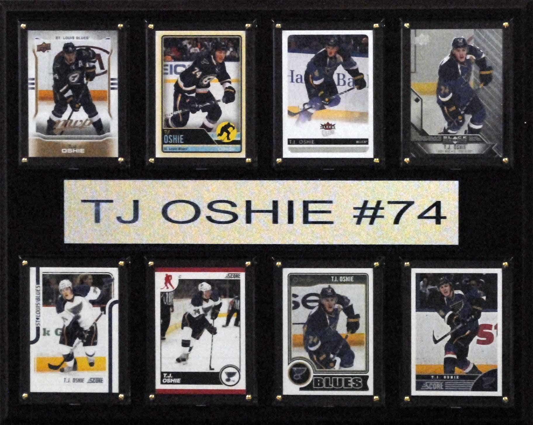 NHL 12x15″ T.J. Oshie St. Louis Blues 8-Card Plaque