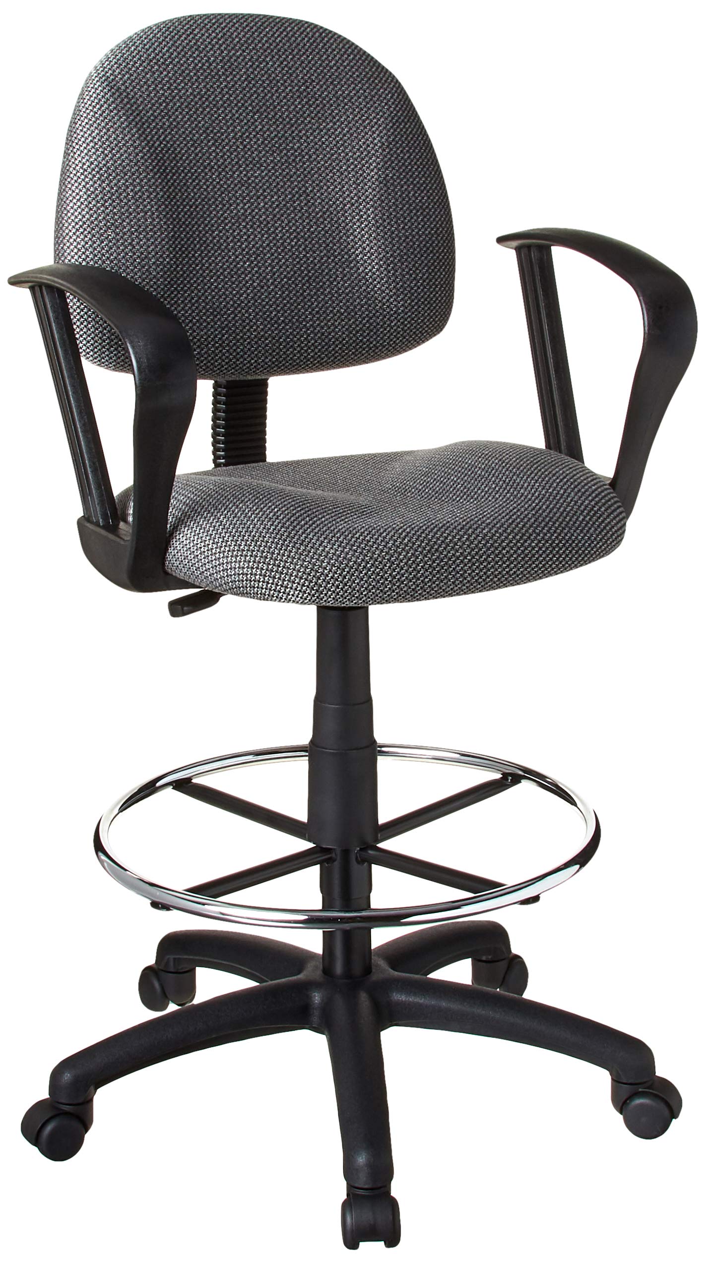 Boss Drafting Stool (B315-Gy) W/Footring And Loop Arms