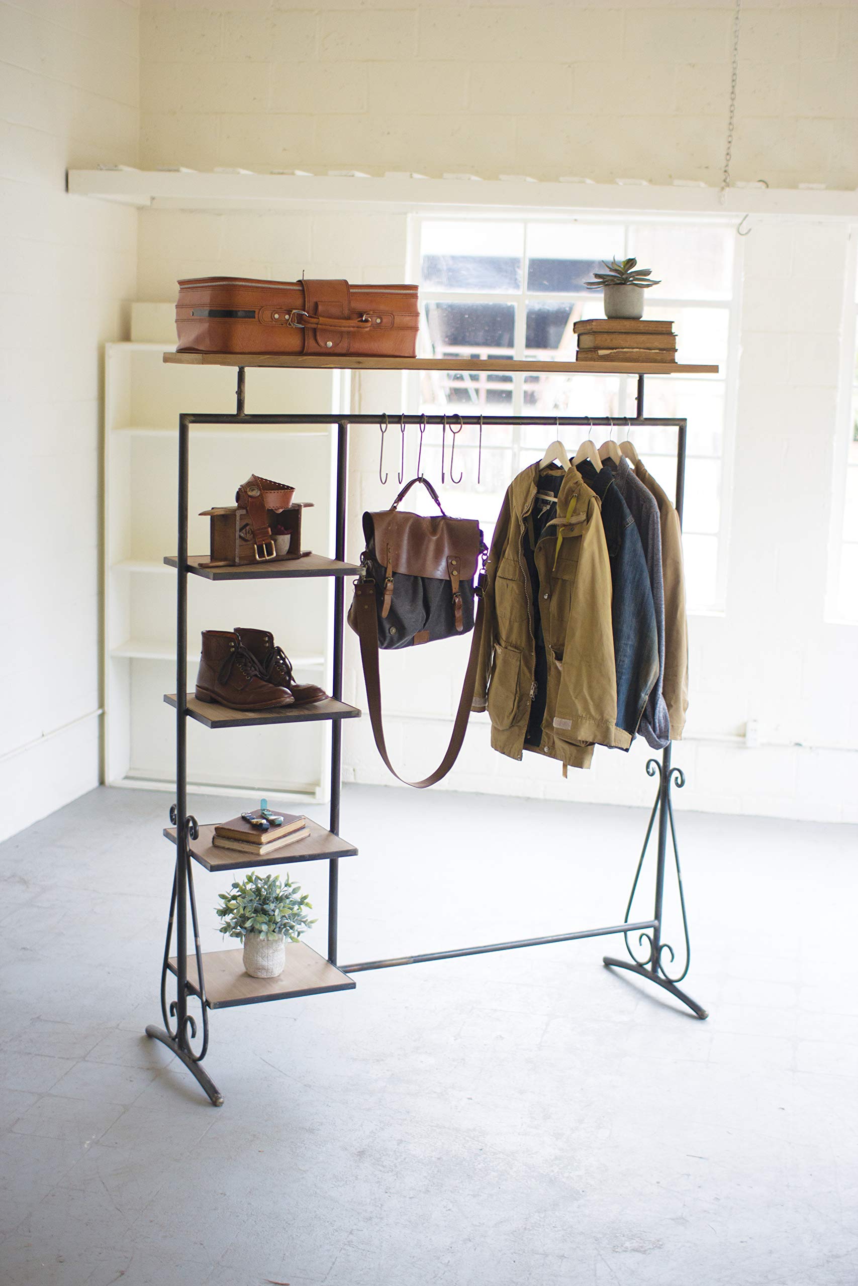 Wood And Metal Display Unit