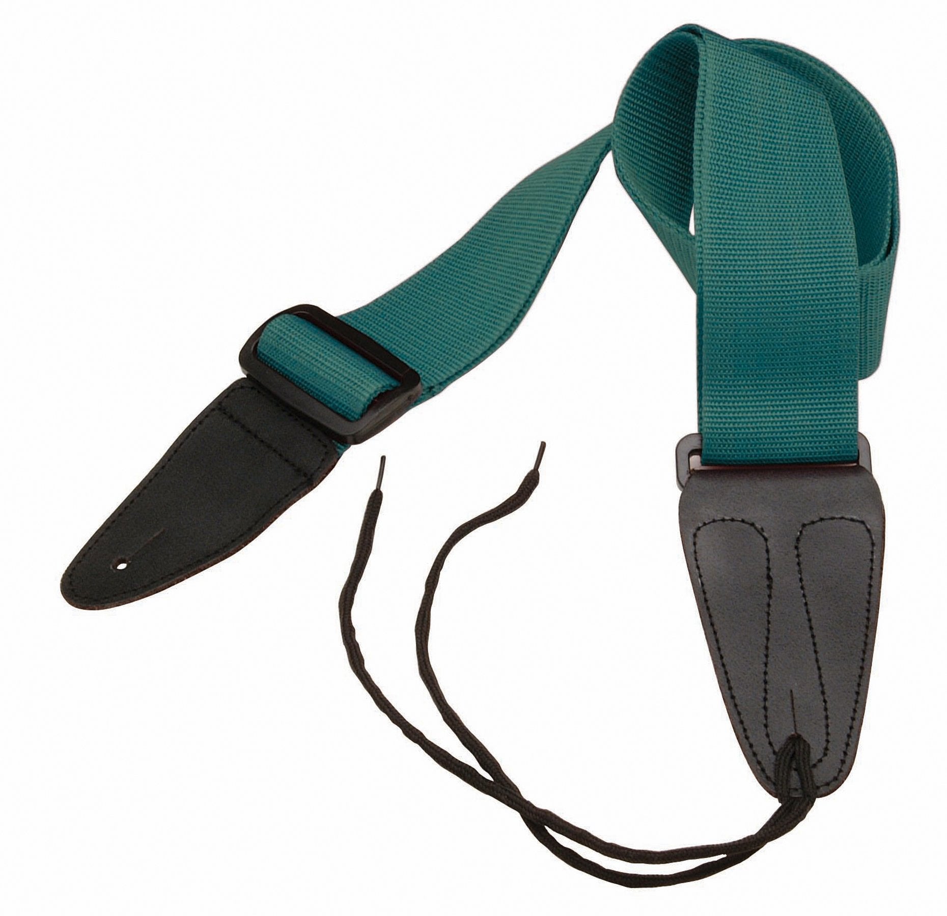 Guitar Strap with Leather Ends (Green)