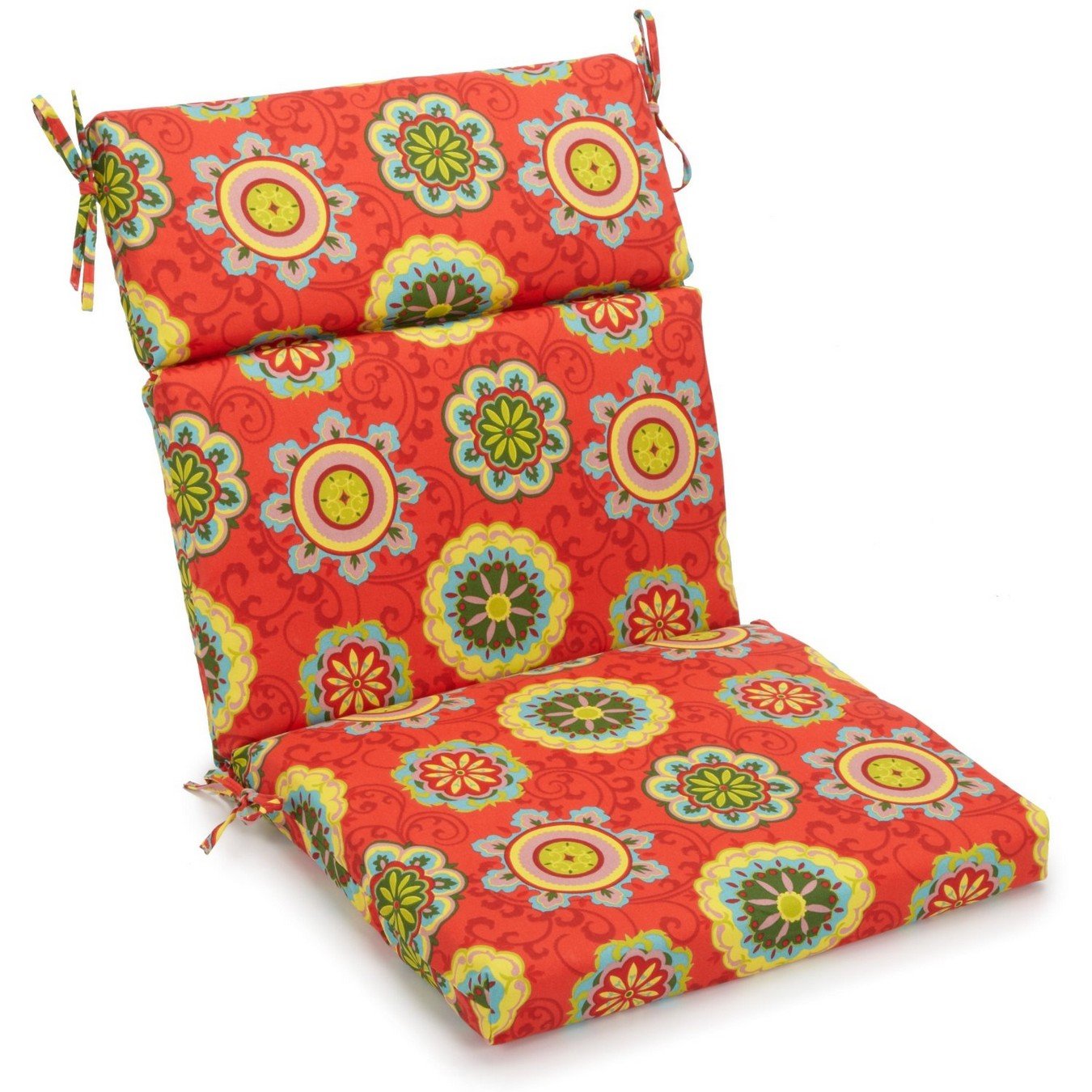 20-inch by 42-inch Spun Polyester Outdoor Squared Seat/Back Chair Cushion - Farrington Terrace