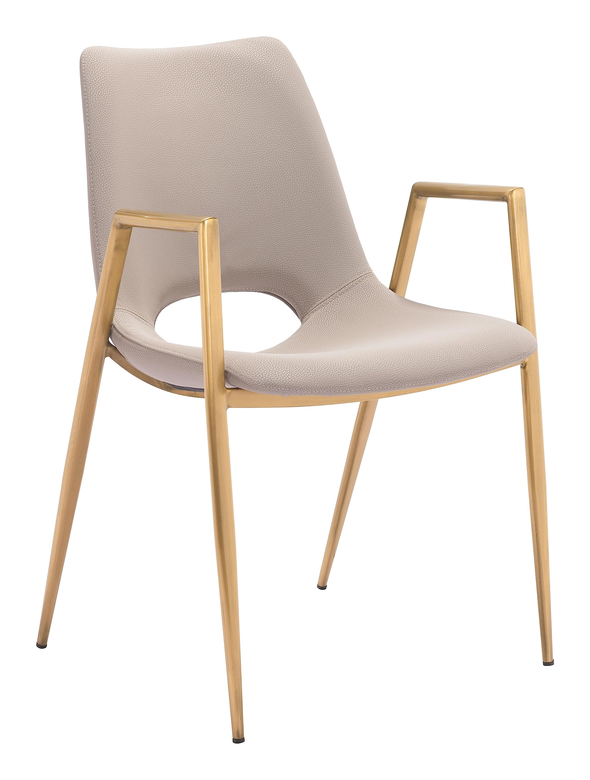 Zuo Desi Dining Chair Beige & Gold