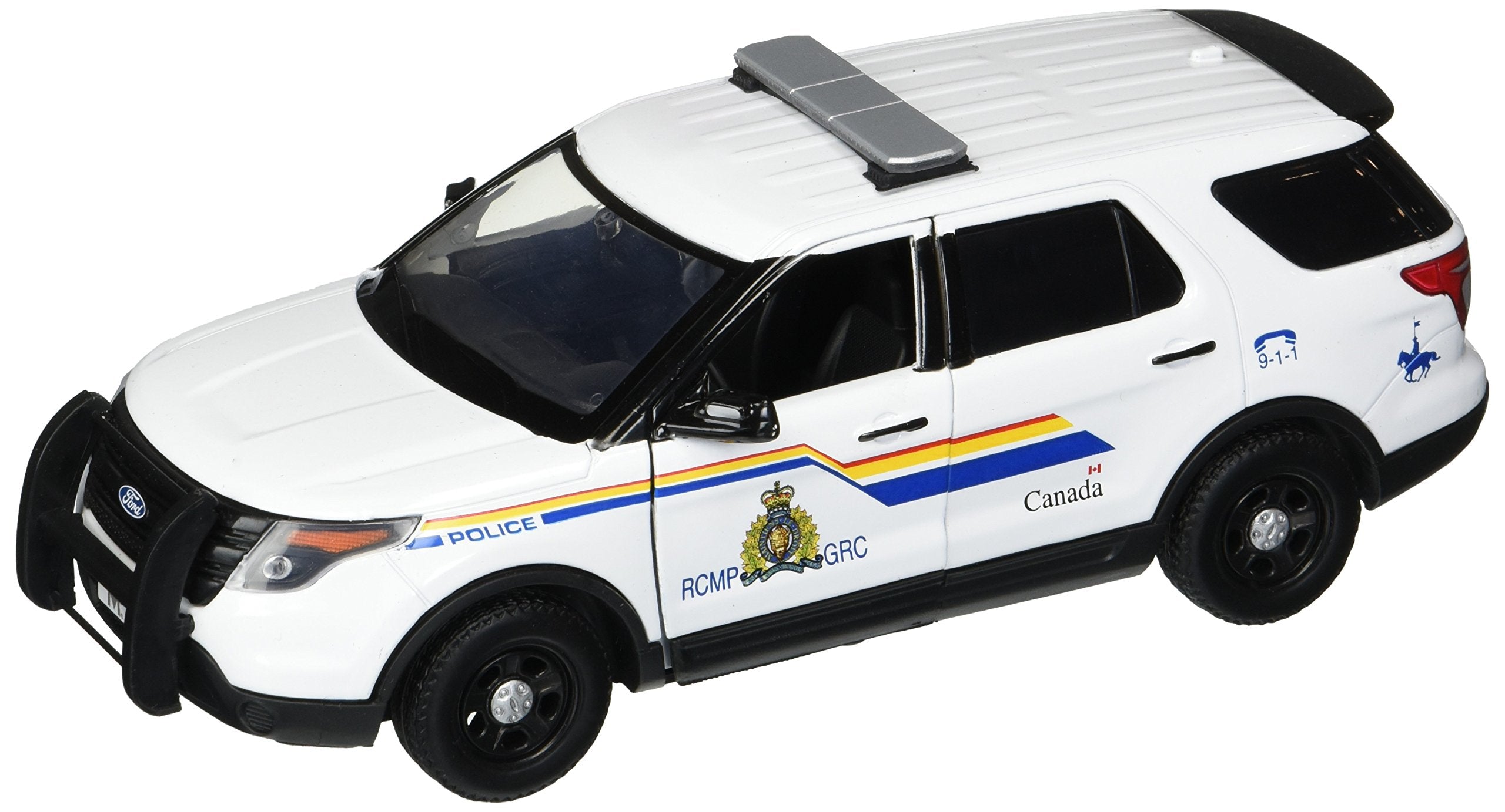 2015 Ford Police Interceptor Utility with Light Bar RCMP Royal Canadian Mounted Police White 1/24 Diecast Model Car by Motormax
