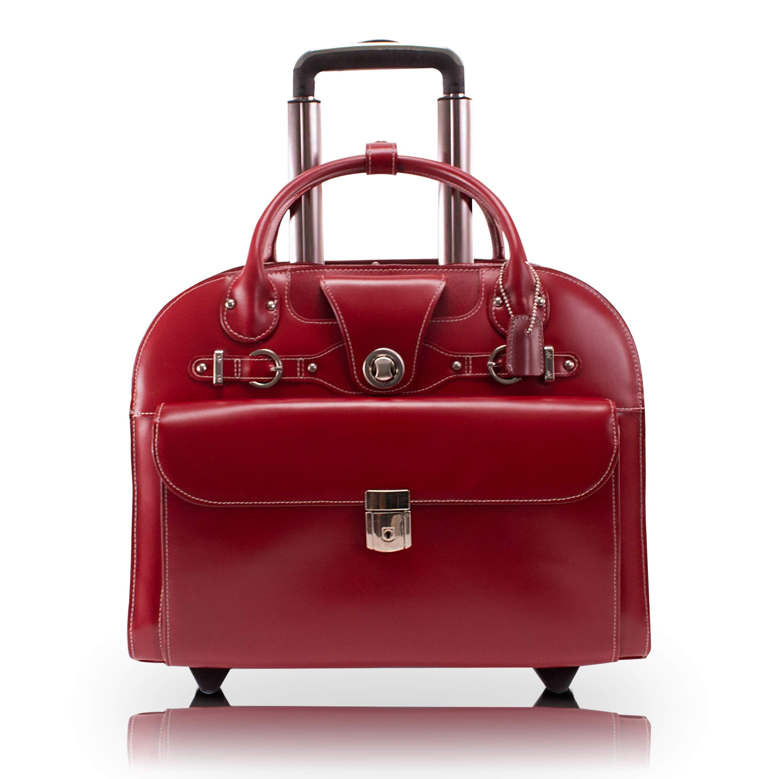 Mcklein Edgebrook, Top Grain Cowhide Leather, 15 Leather Vertical Wheeled Ladies' Laptop/Computer & Tablet Business Briefcase 