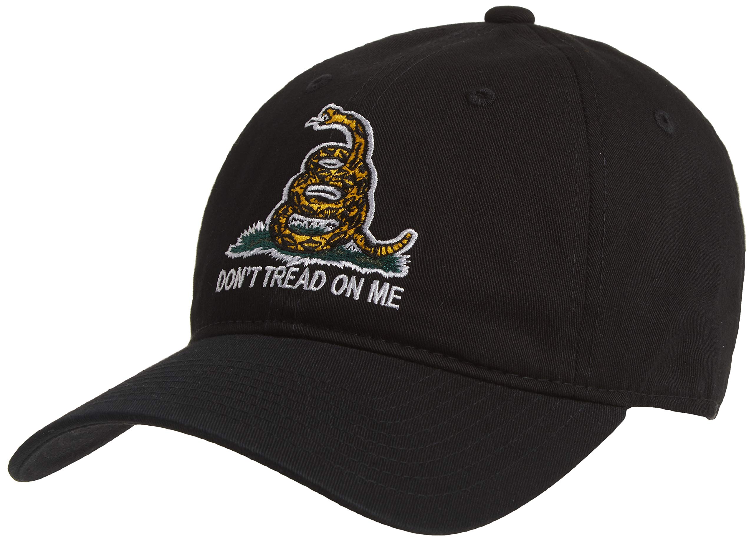 Relaxed Graphic Cap, Gadsden Flag, Black