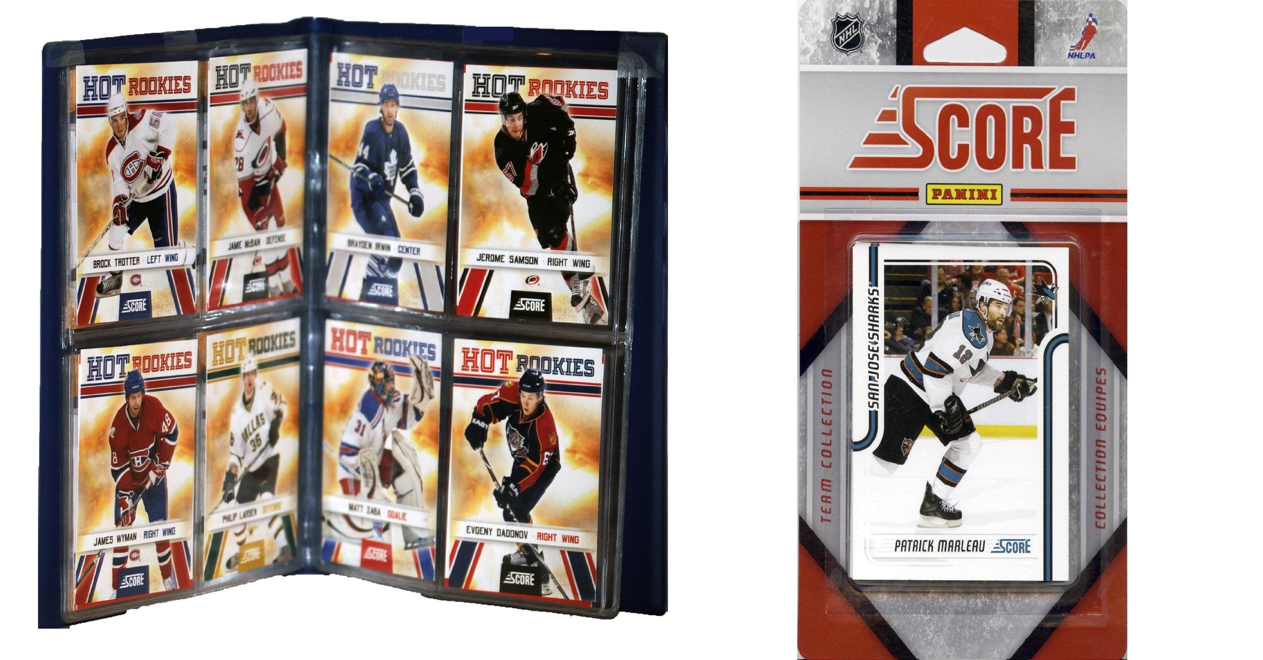 NHL San Jose Sharks Licensed 2011 Score Team Set and Storage Album