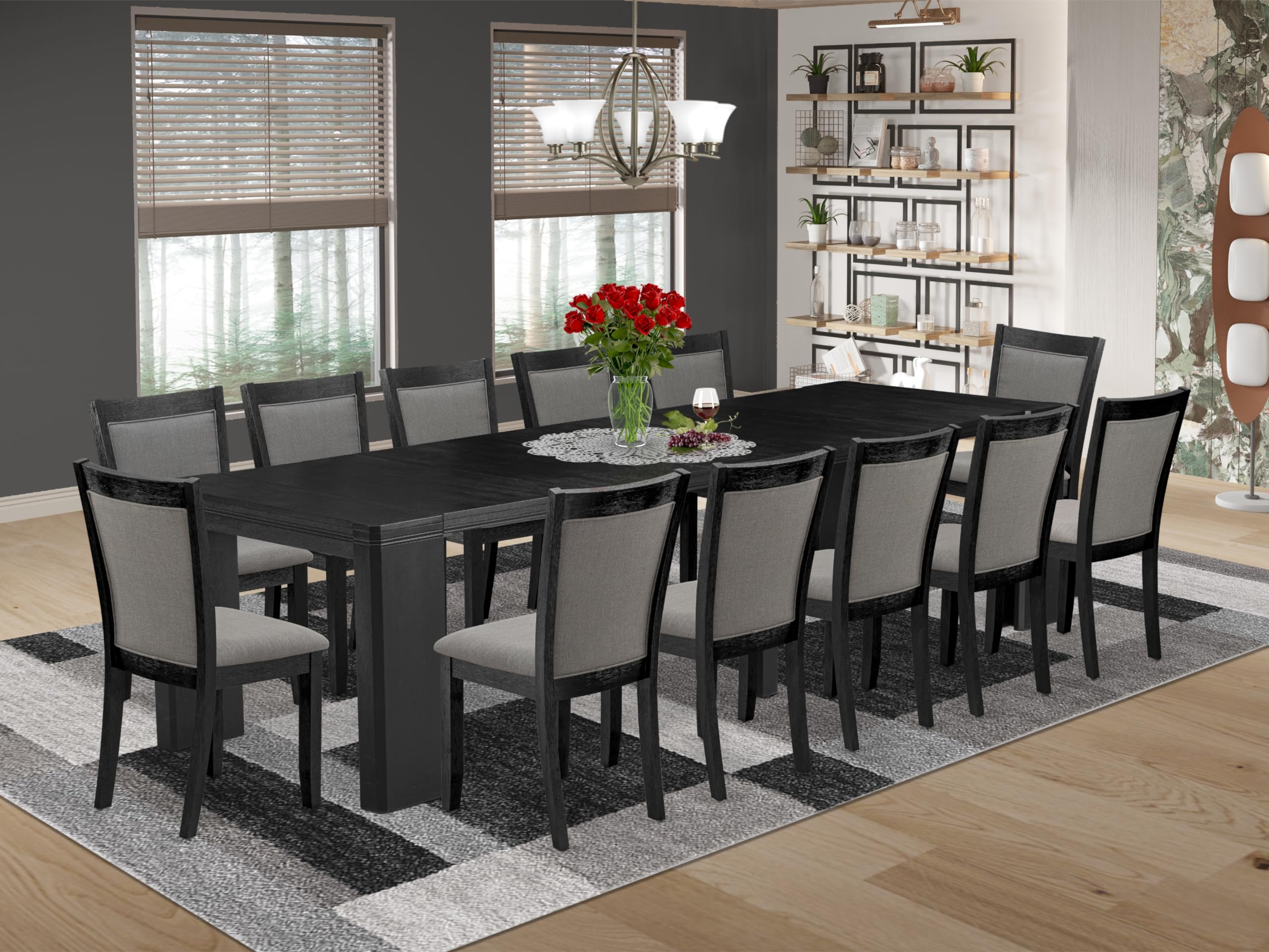 13-piece Dining Room Table Set a Rectangular Kitchen Table