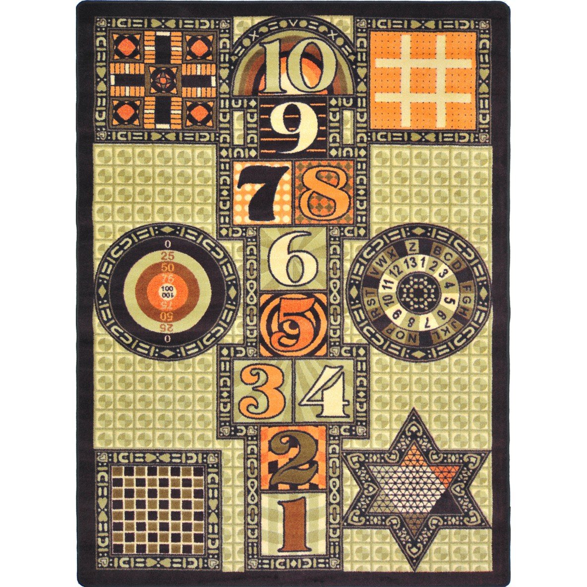 Games Galore 109 x 132??area rug in color Autumn