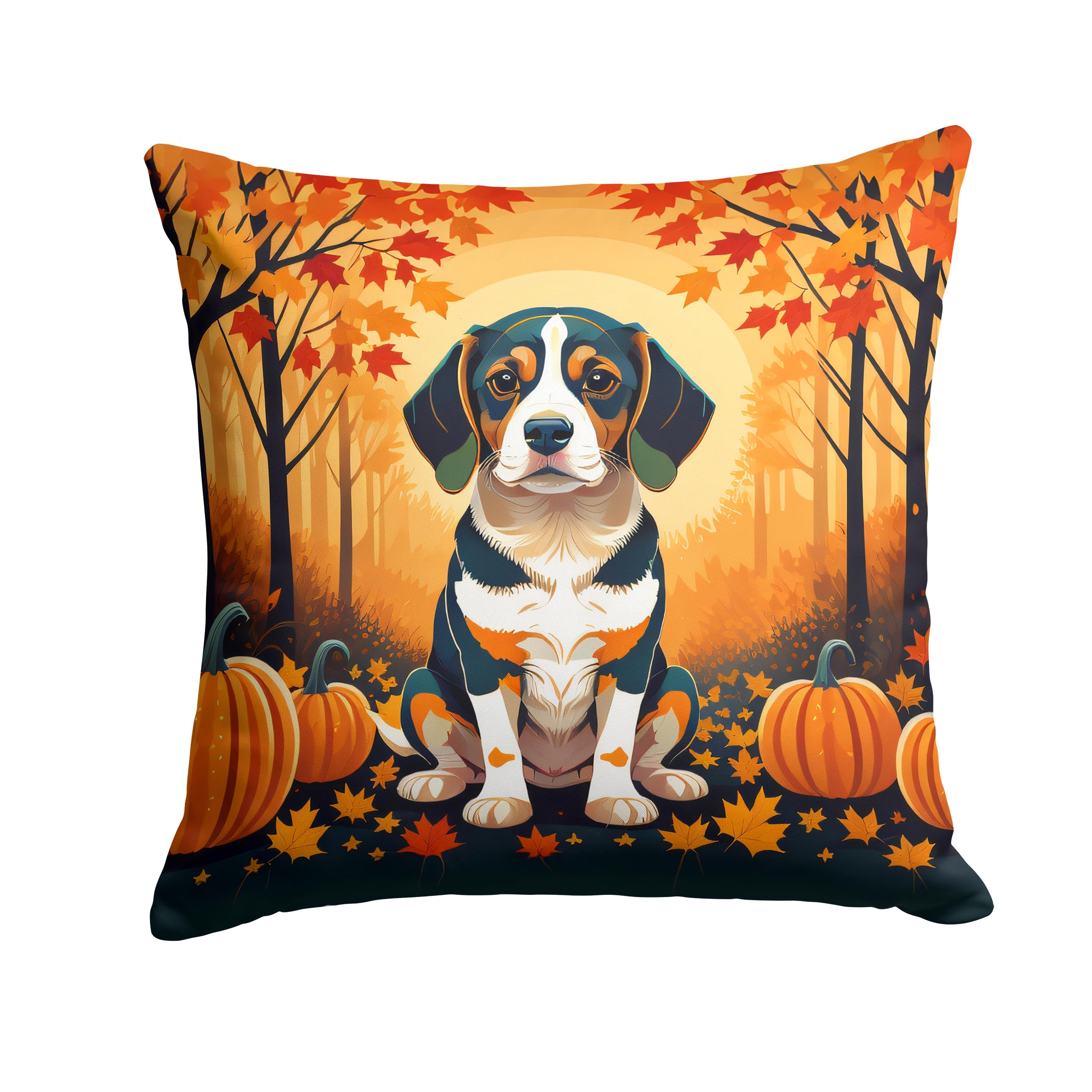 Beagle Fall Throw Pillow