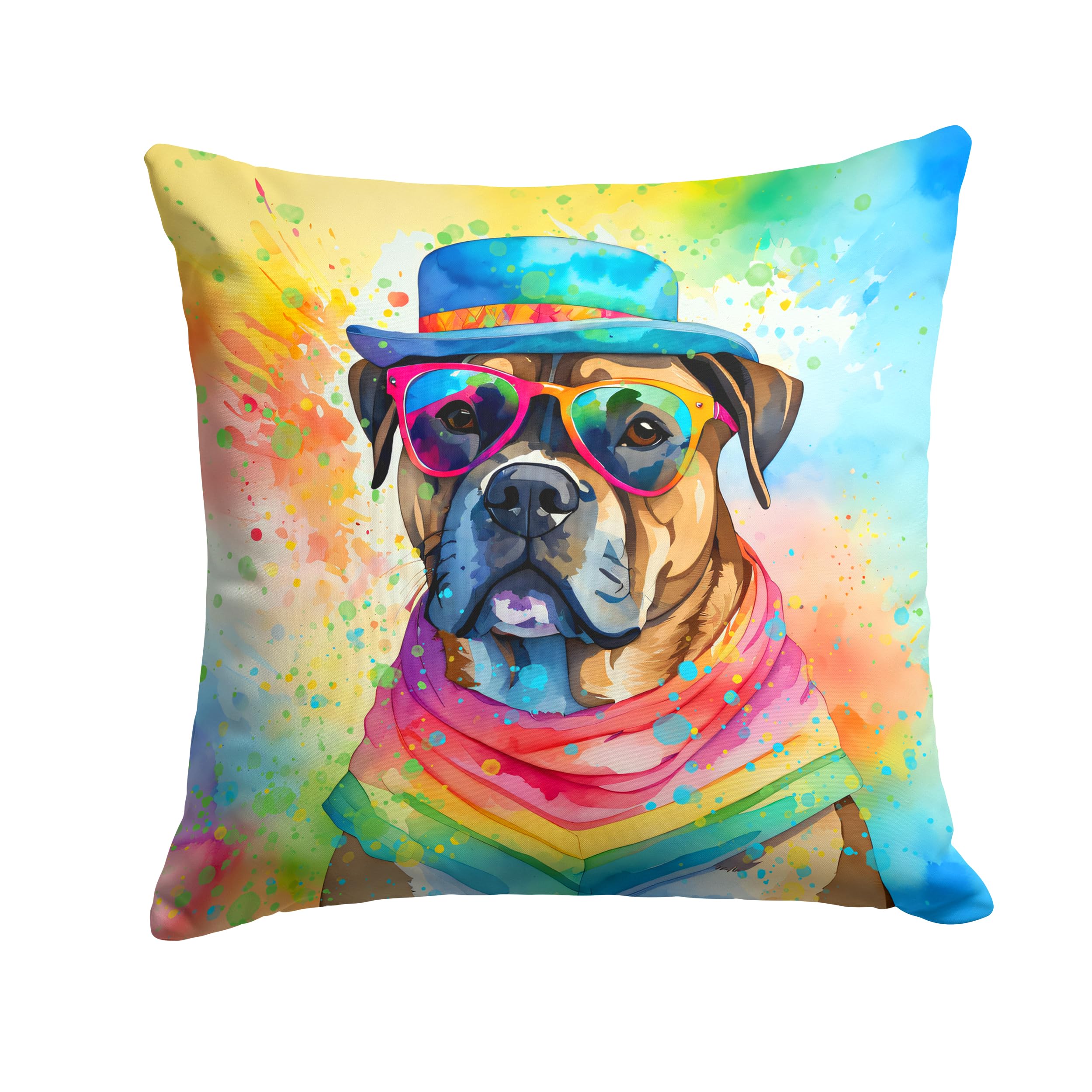 Cane Corso Hippie Dawg Throw Pillow