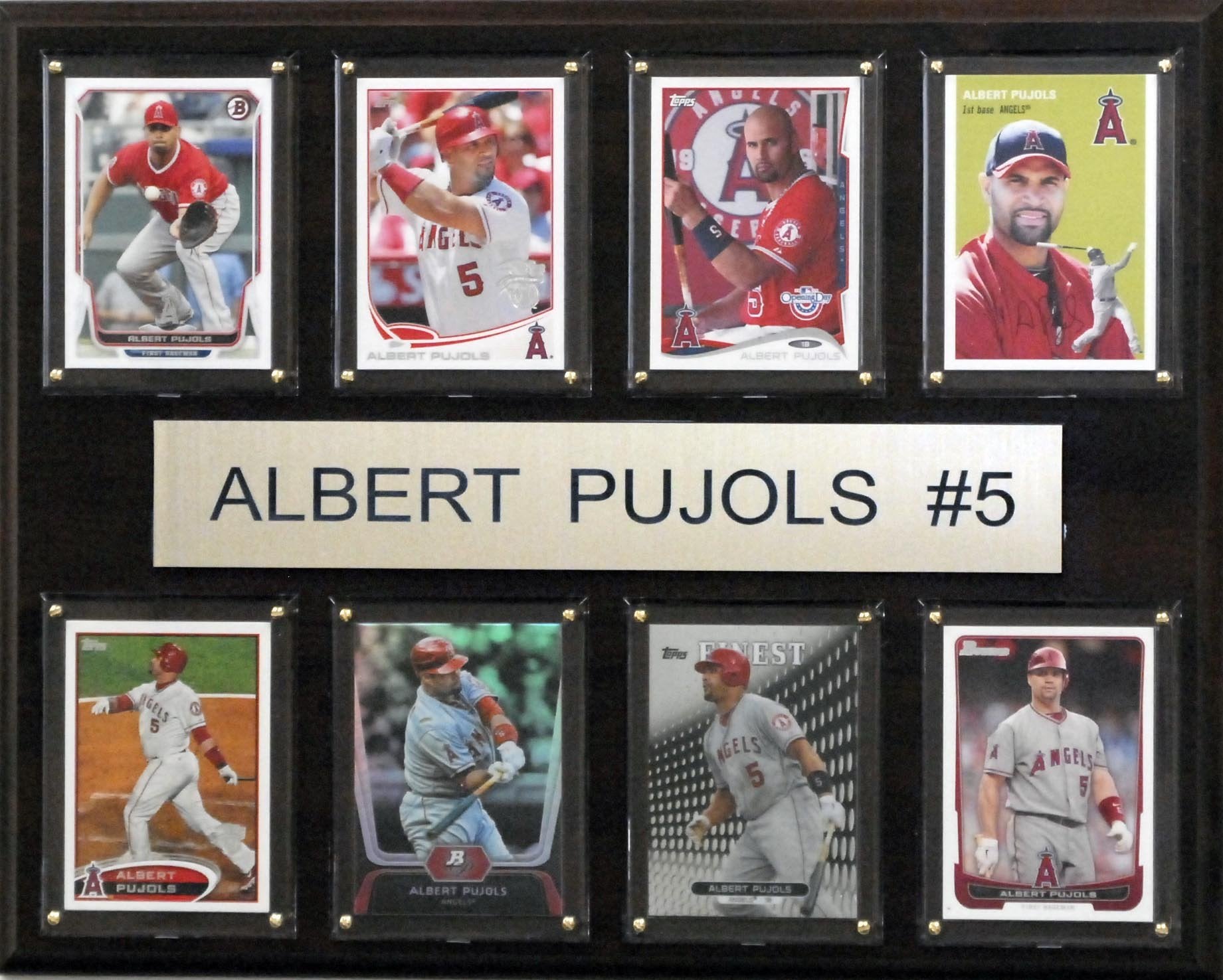 Mlb Los Angeles Angels Albert Pujols 8-Card Plaque, 12 X 15-Inch