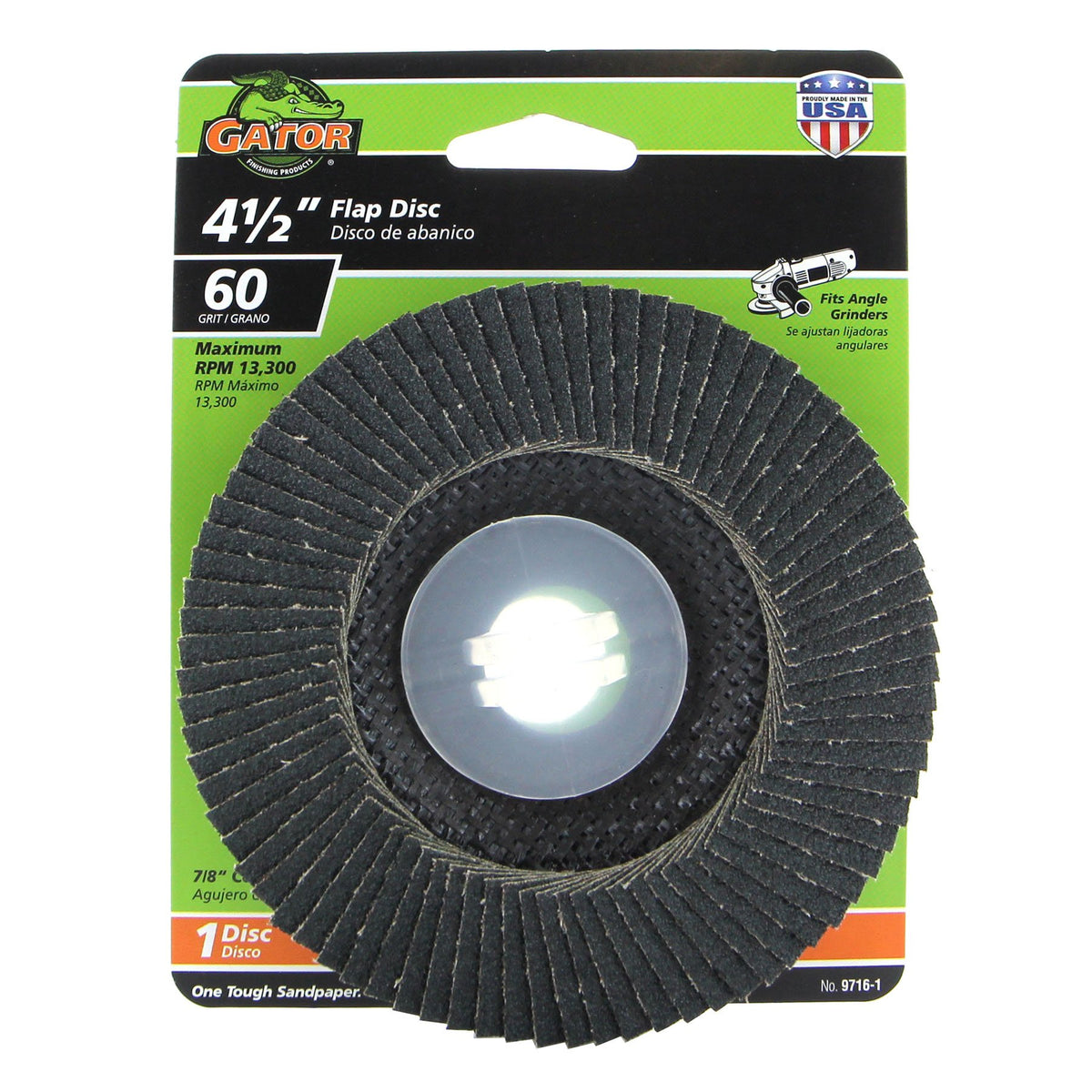 Gator Finishing 9716 60 Grit Aluminum Oxide Grinding And Sharpening (1 Pack), 45