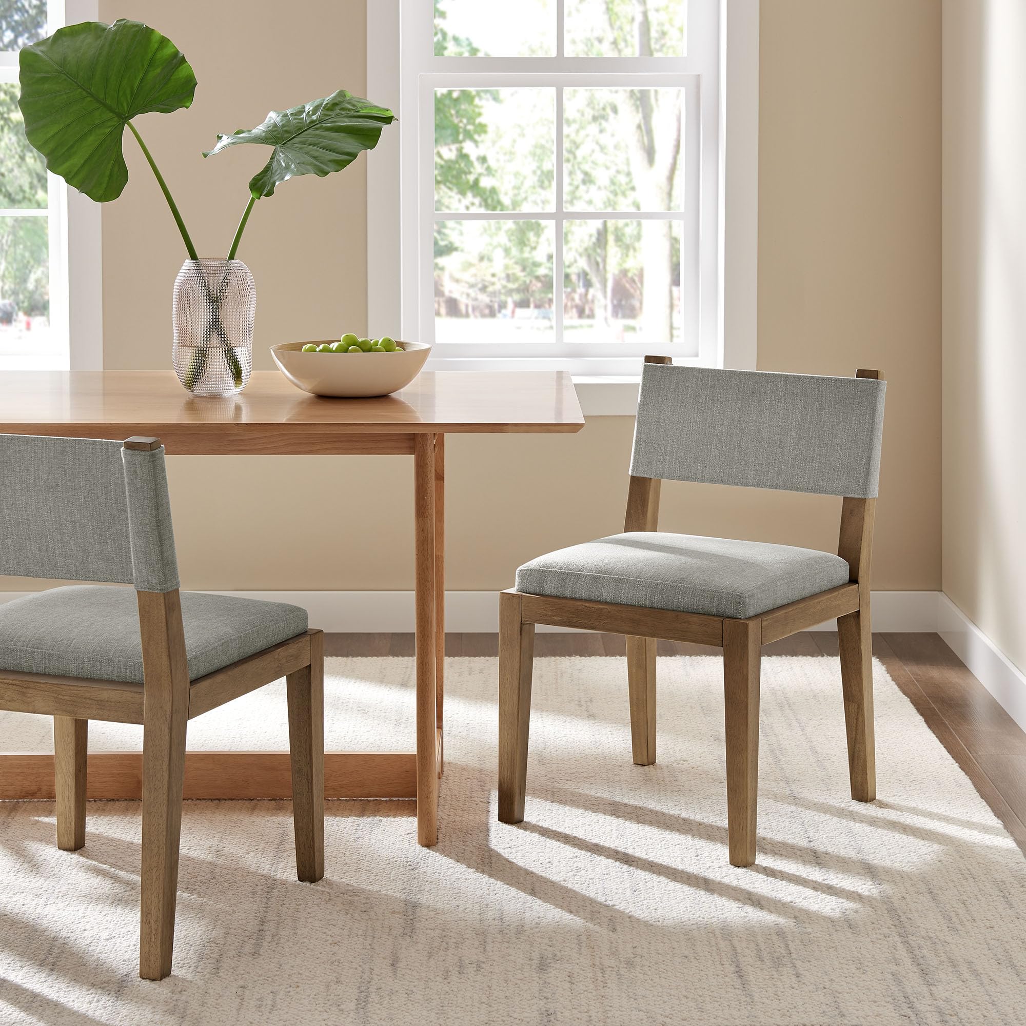 Calder Fabric Upholstered Wood Armless Dining Chair by Modway