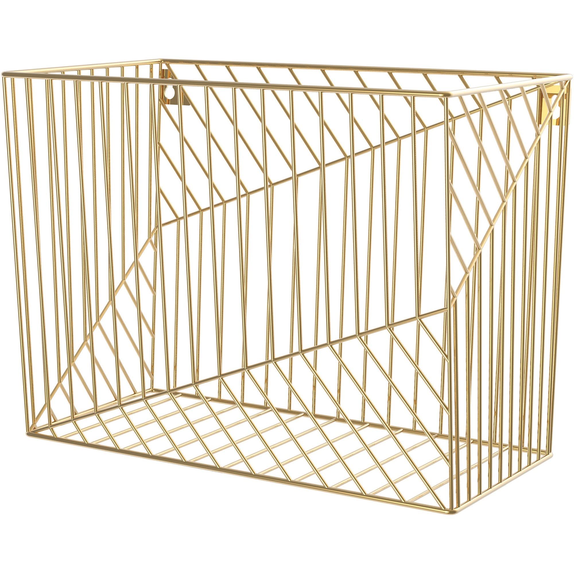 U Brands Metal Hanging File Organizer, Desktop Accessory, Vena Collection, Gold
