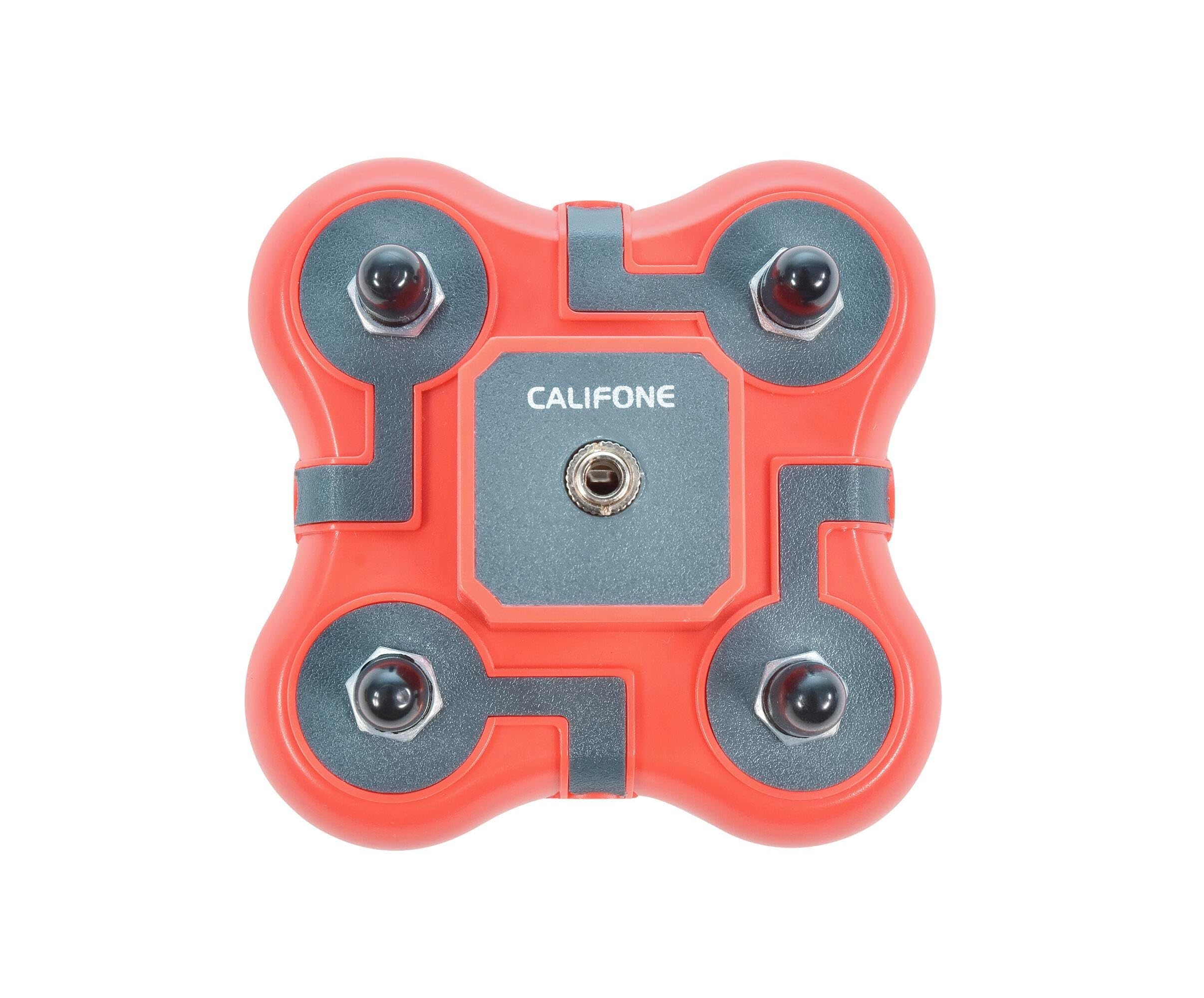 Califone 1114Rd 4-Position Mini Stereo Jackbox, Red
