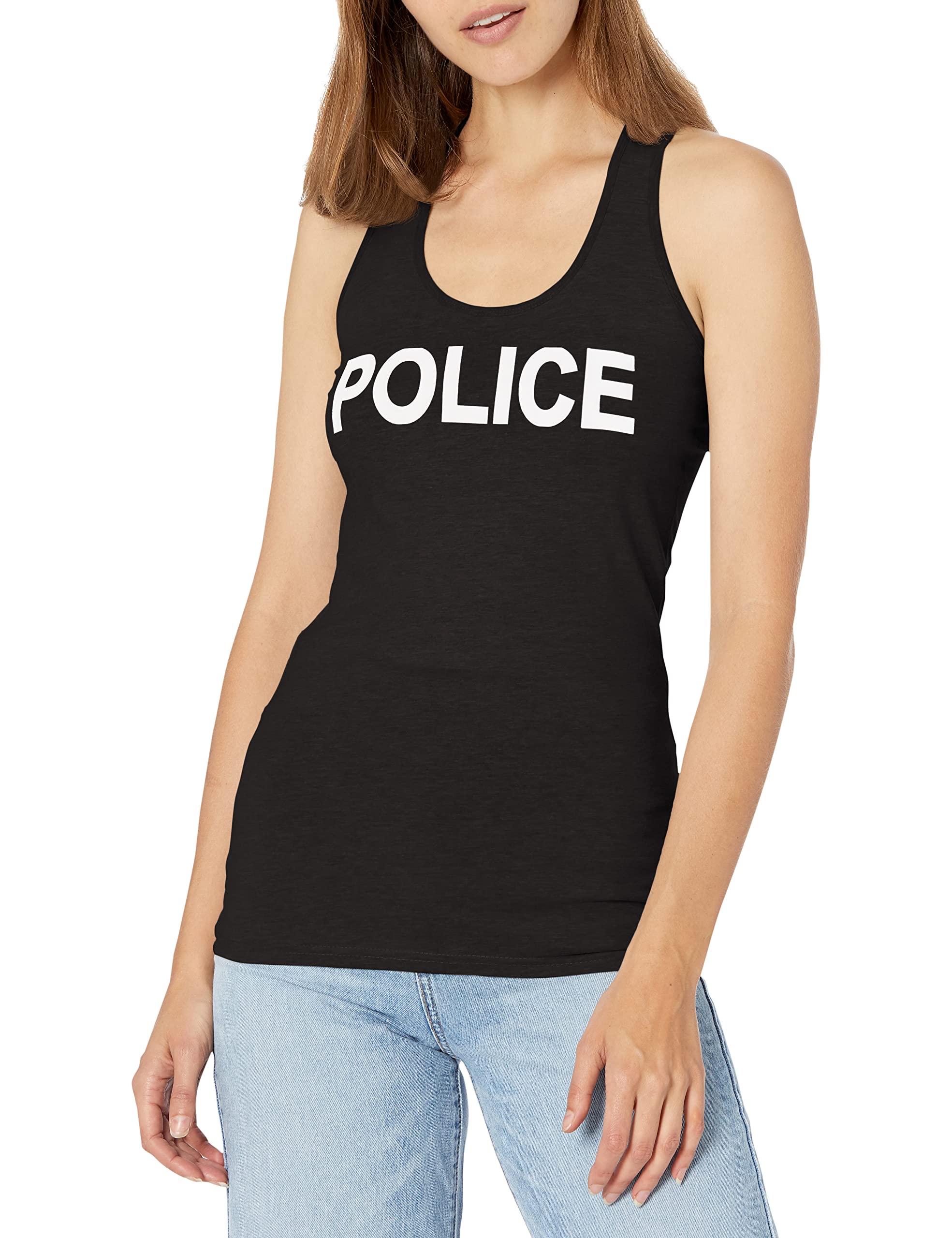 Graphic Tank, Police, Black, M
