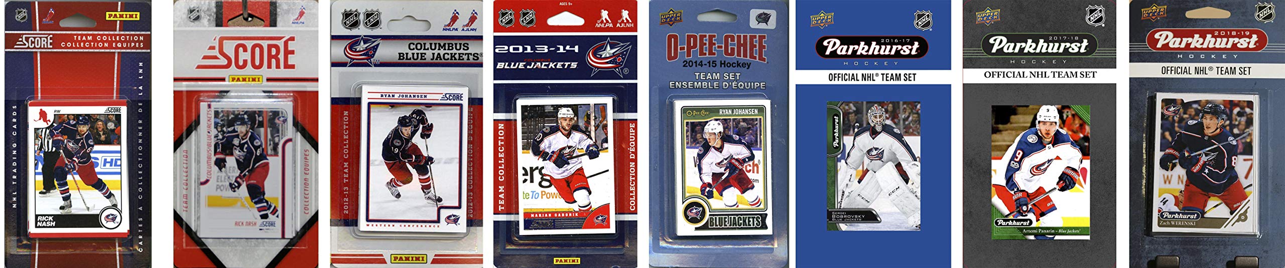 NHL Columbus Blue Jackets 8 Different Licensed Trading Card Team Sets