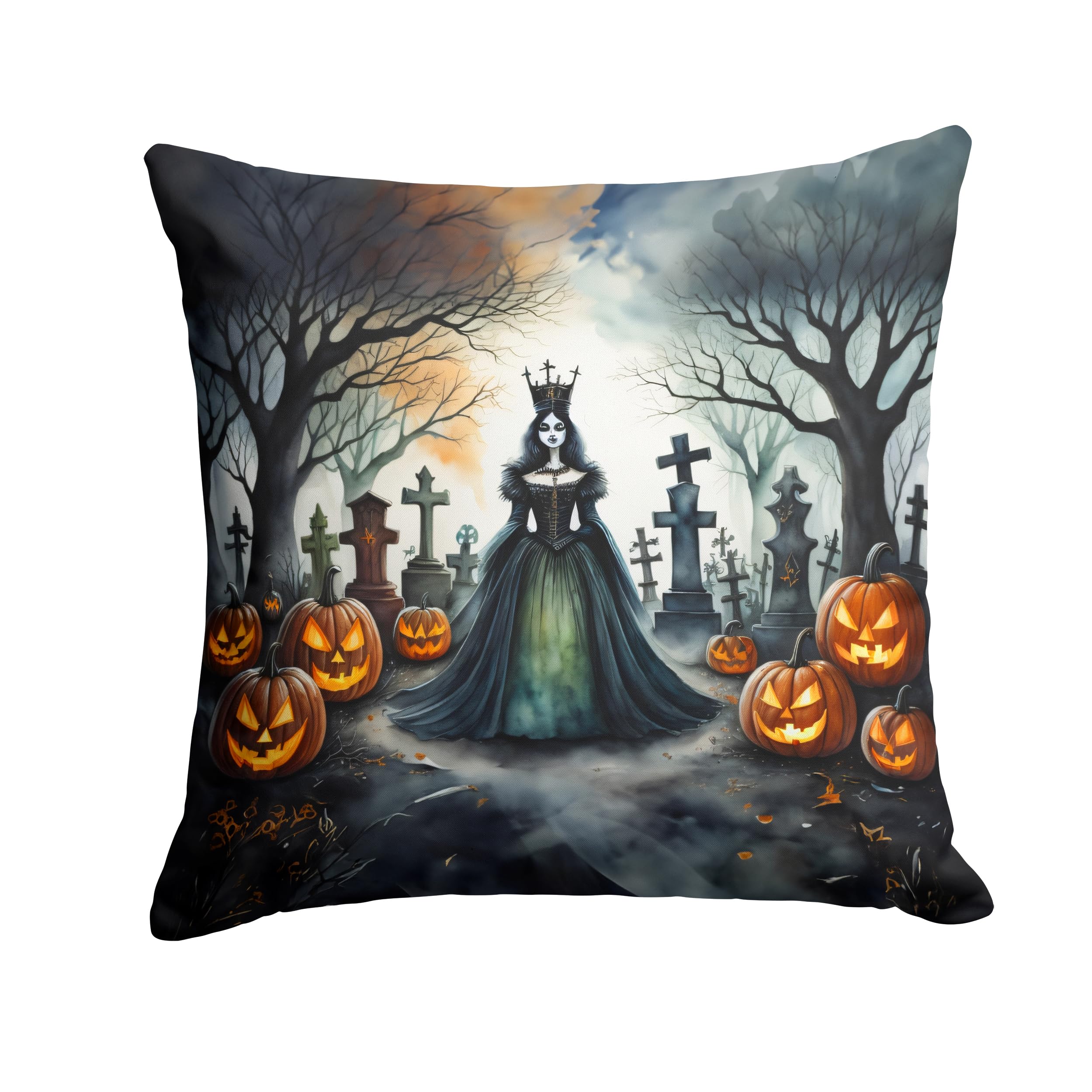 Evil Queen Spooky Halloween Throw Pillow