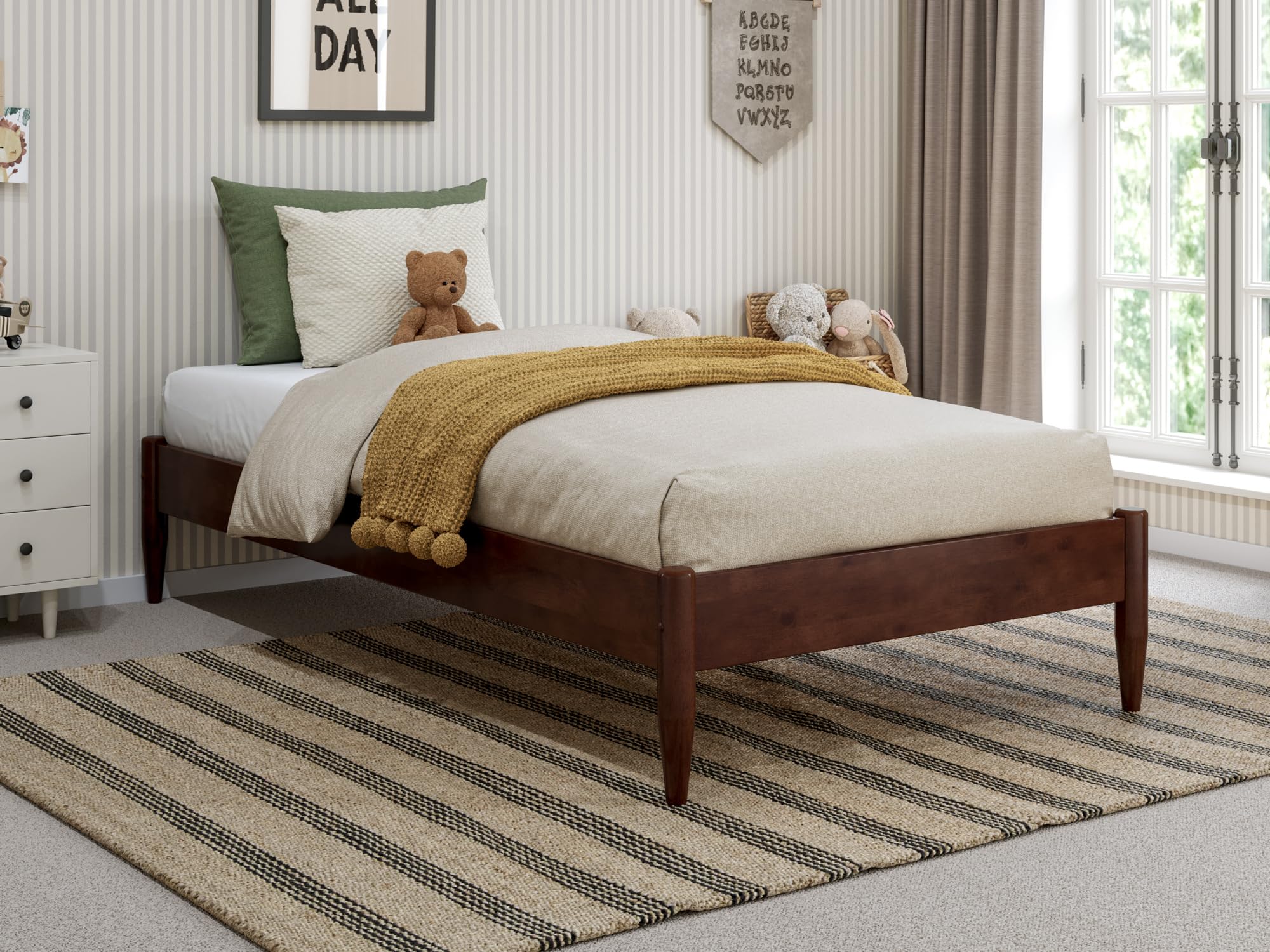 Pasadena Storage Twin Basic Bed in Walnut