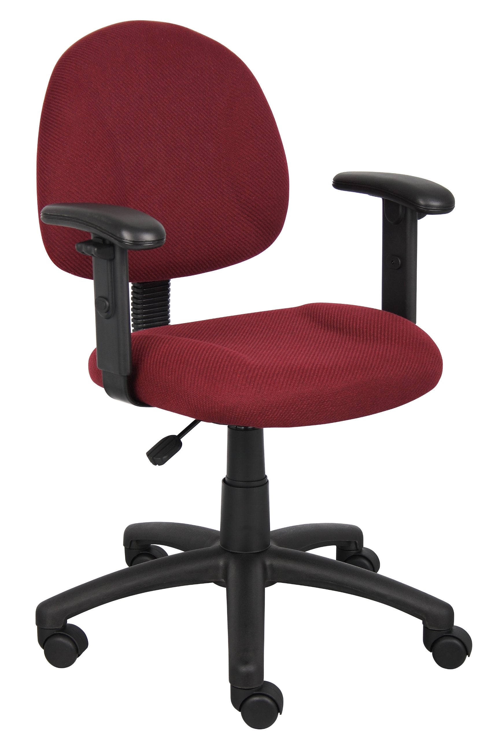 Boss Burgundy  Deluxe Posture Chair W/ Adjustable Arms
