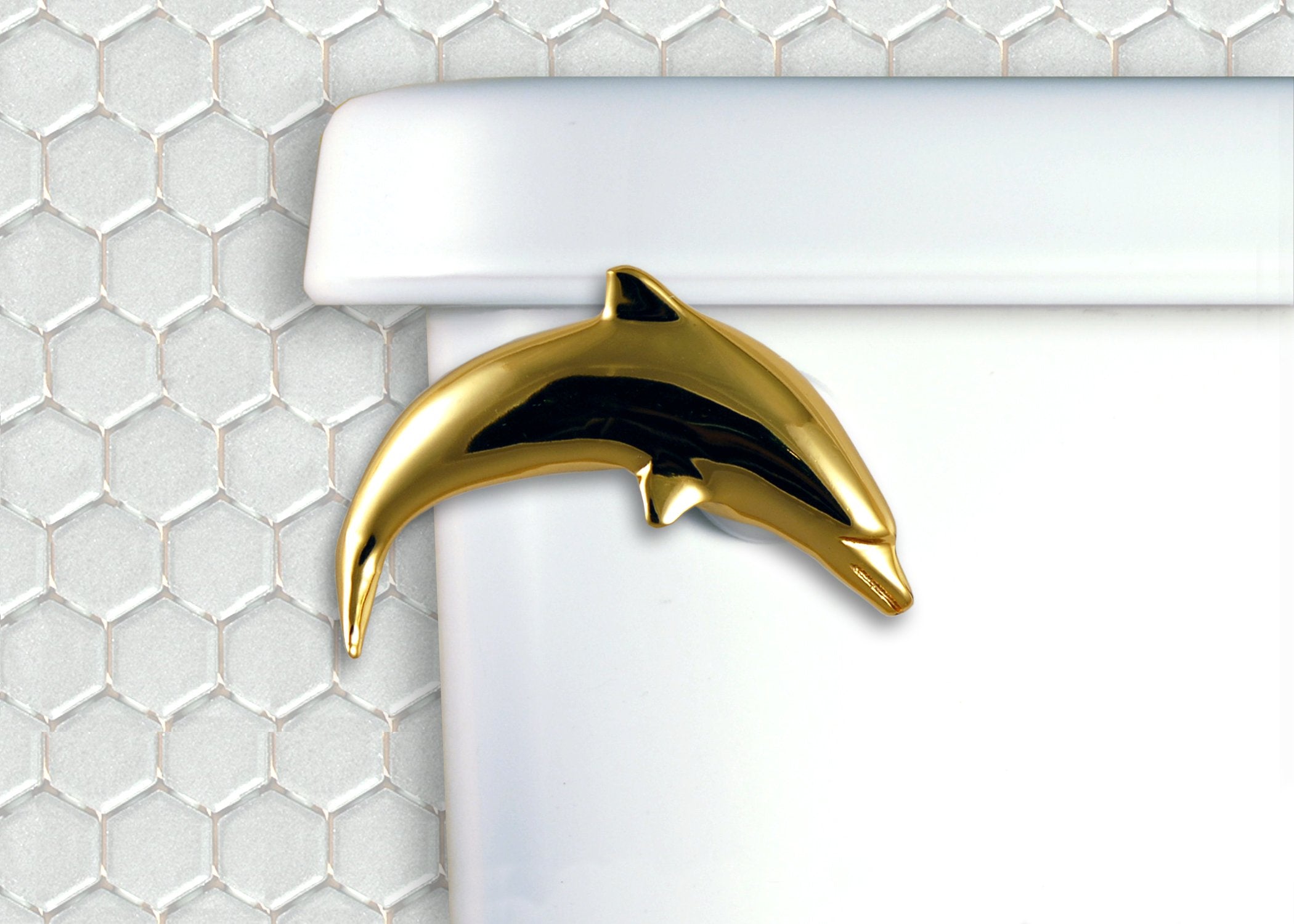 Dolphin Toilet Flush Handle- Gold Finish