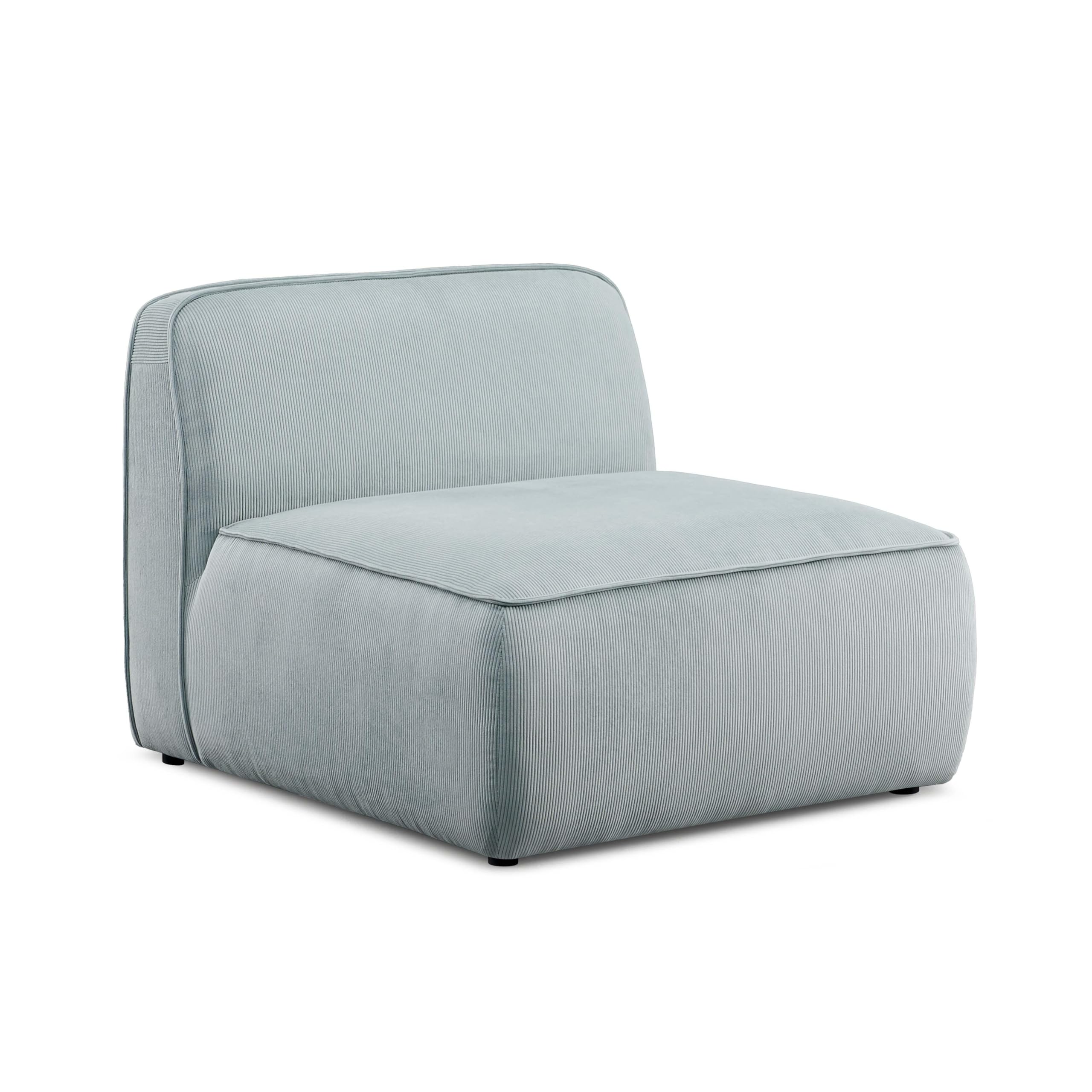 Travie Sea Foam Performance Corduroy Velvet Armless Chair