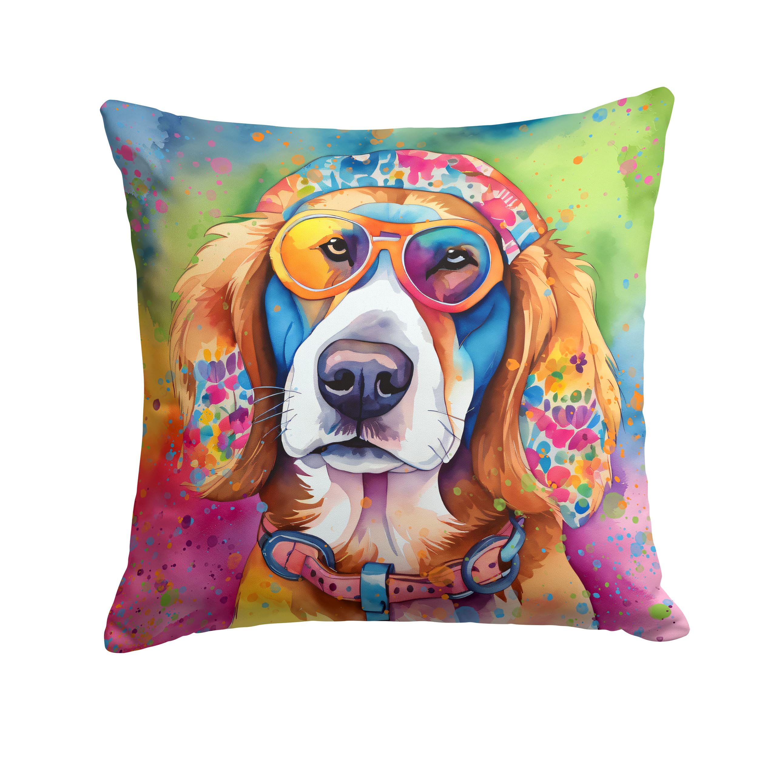 Hippie Dawg Throw Pillow