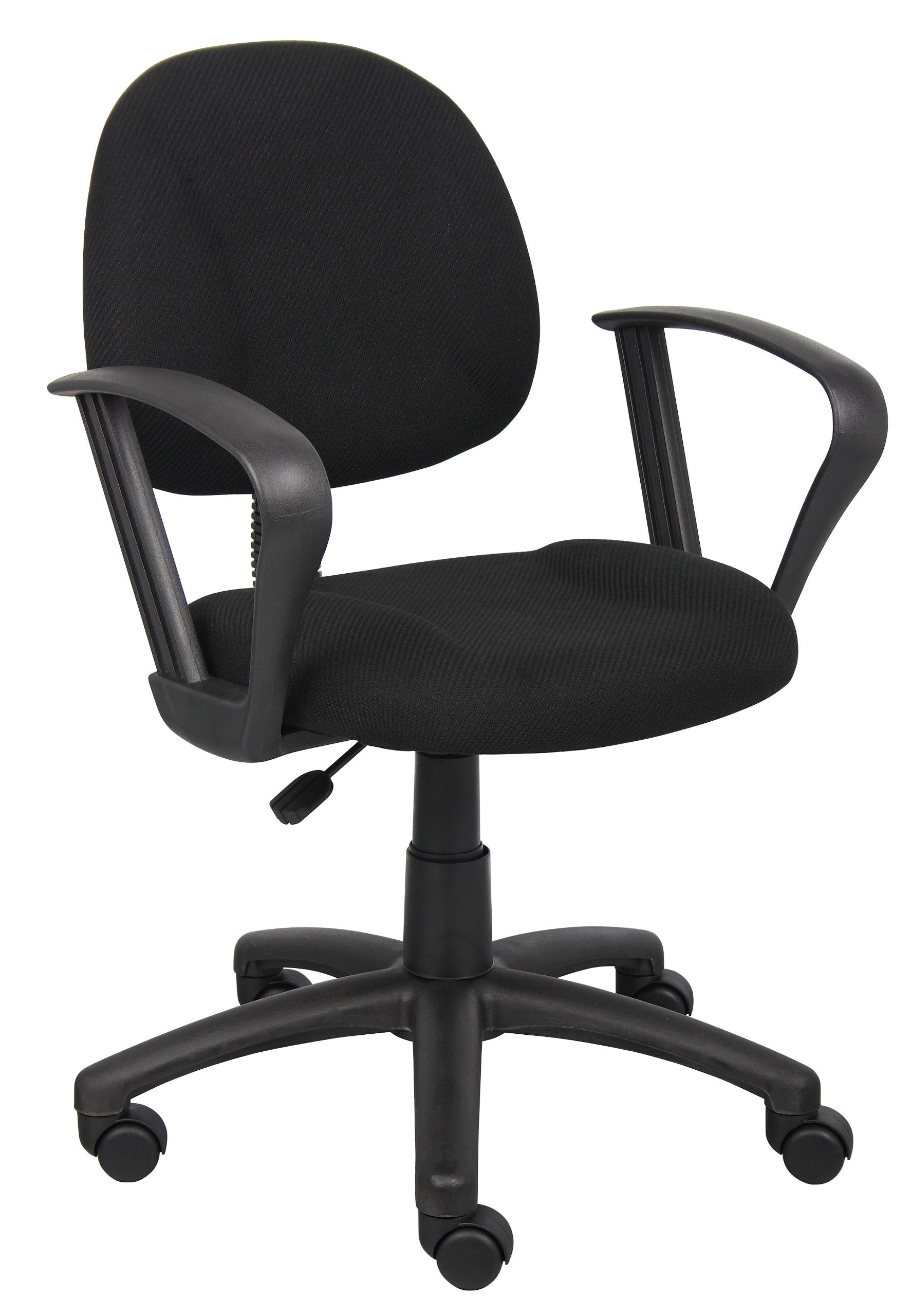 Boss Black  Deluxe Posture Chair W/ Loop Arms