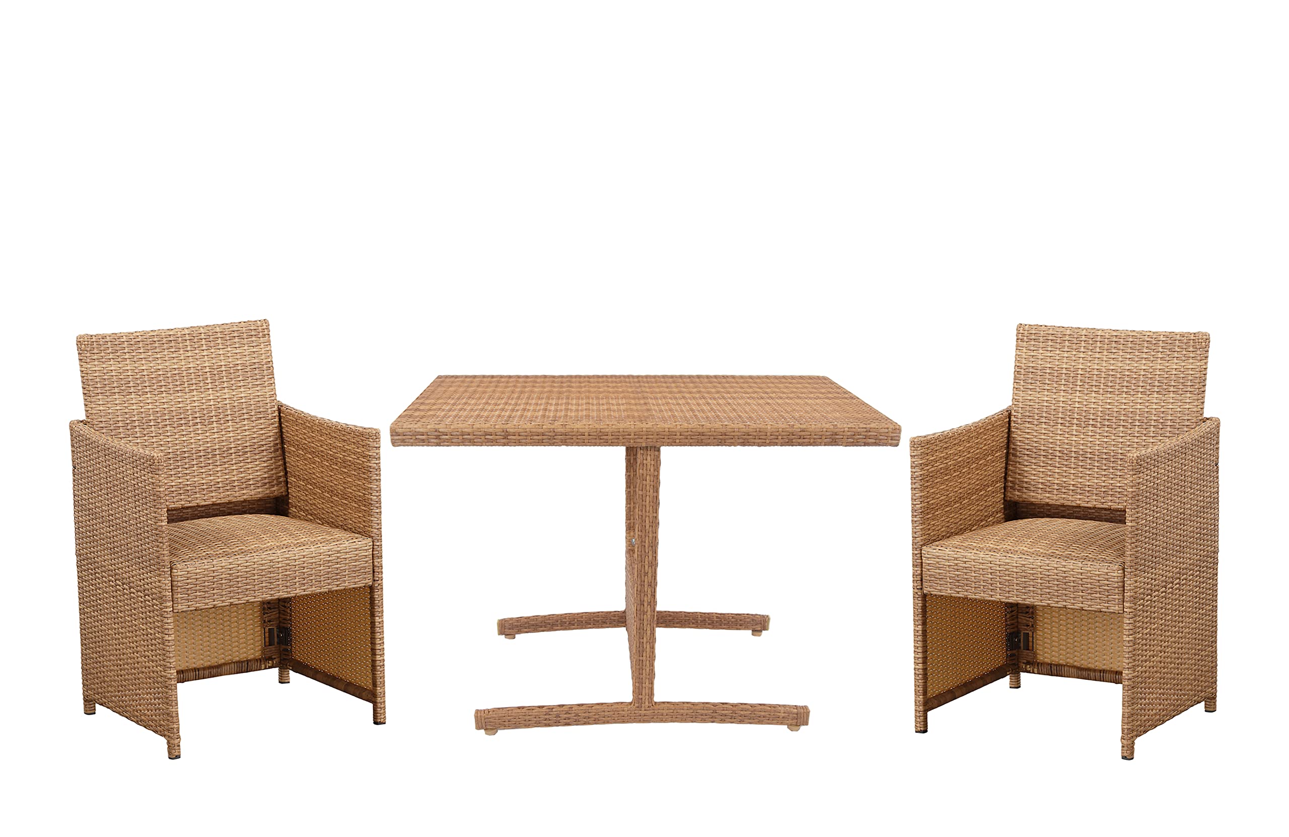 Boraam Honeymoon Outdoor Dining, 3Pc Set, Gold Oak