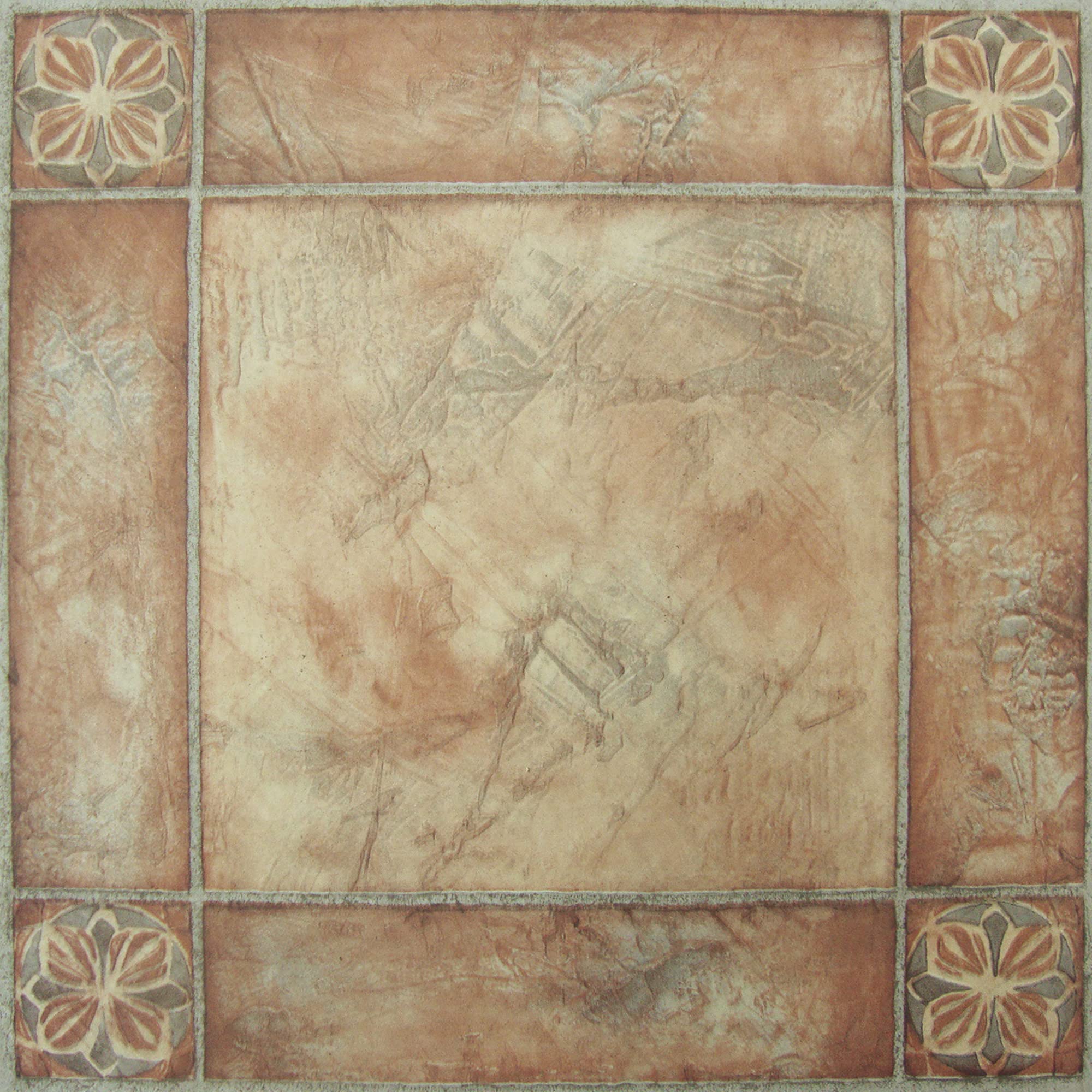 NEXUS Spanish Rose 12 Inch x 12 Inch Self Adhesive Vinyl Floor Tile #446 - 20 Tiles