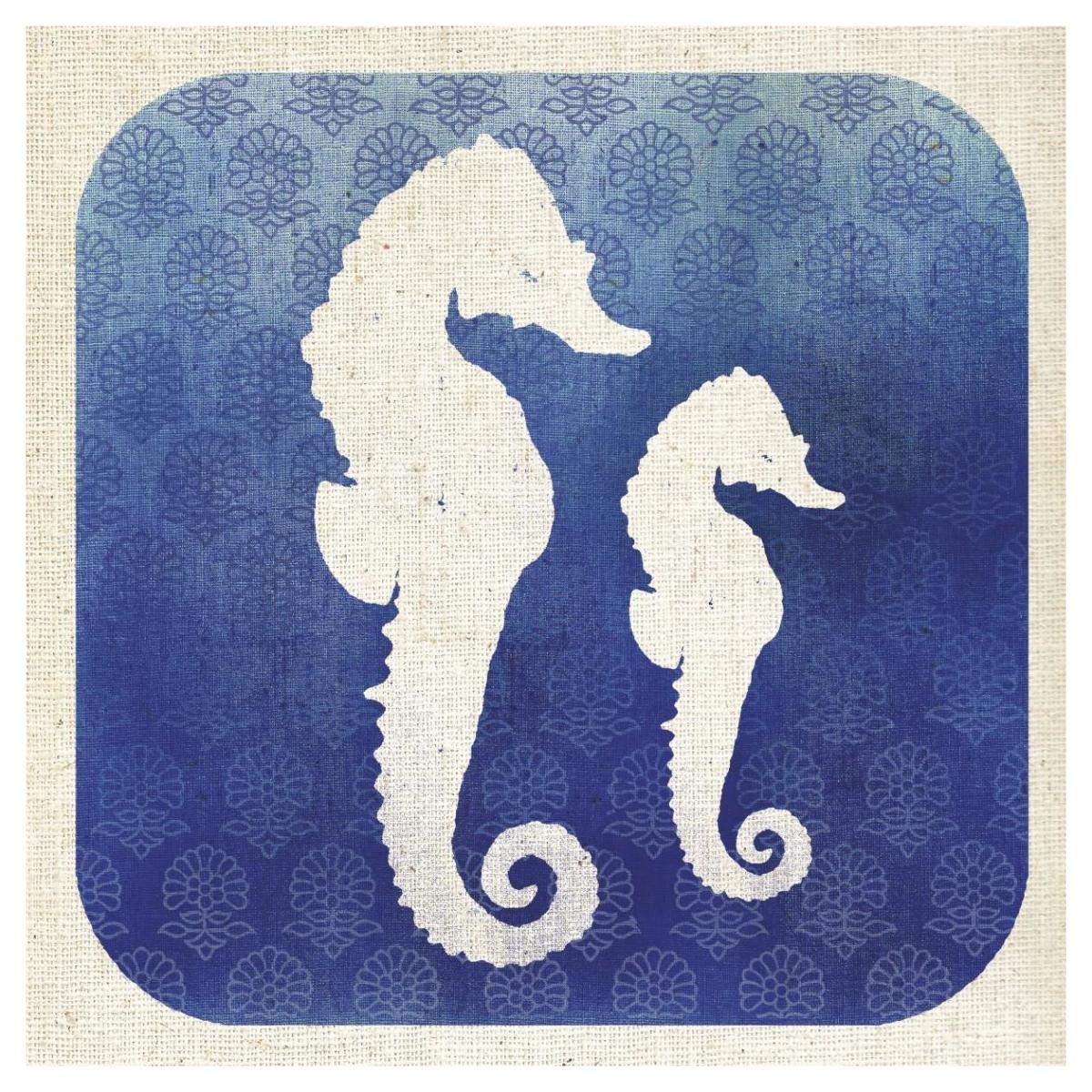 Watermark Seahorse -Paper Art-42x42”