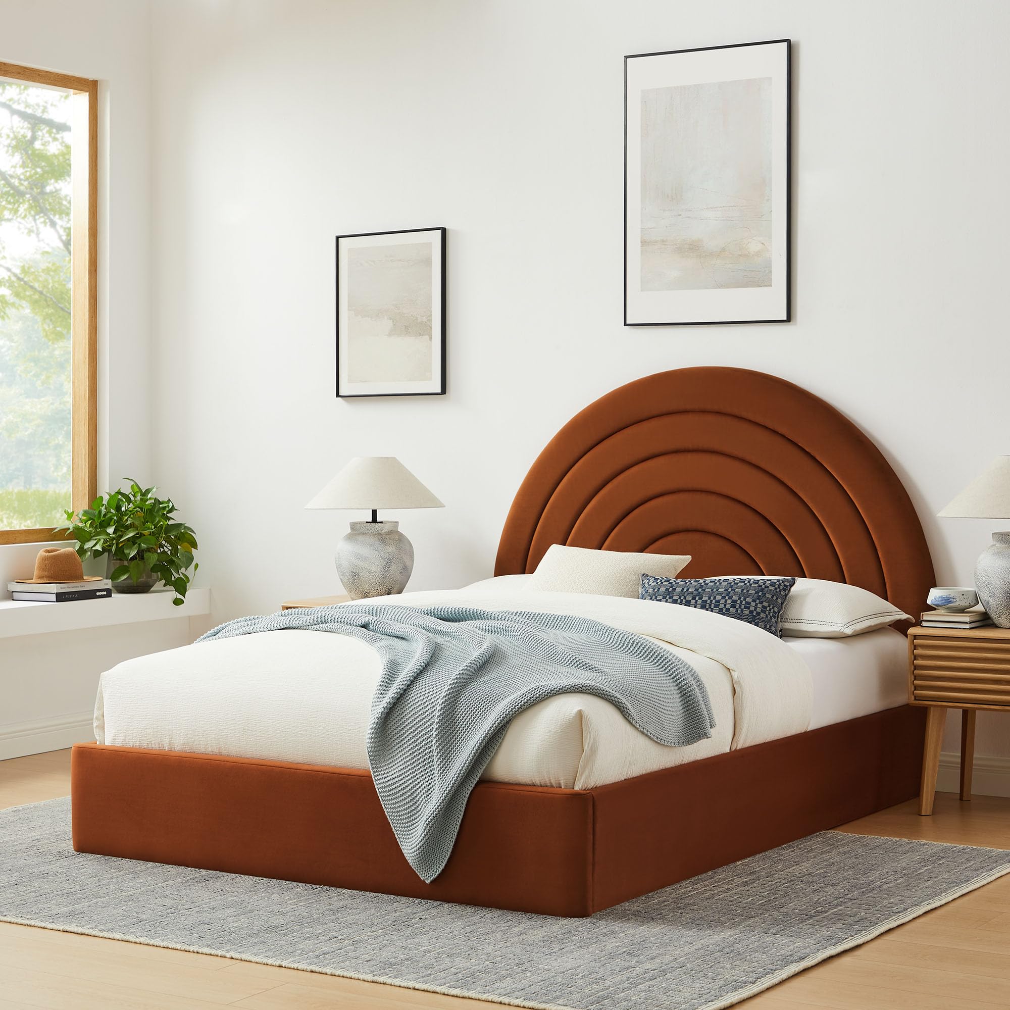 Solana Arched Performance Velvet King Platform Bed by Modway