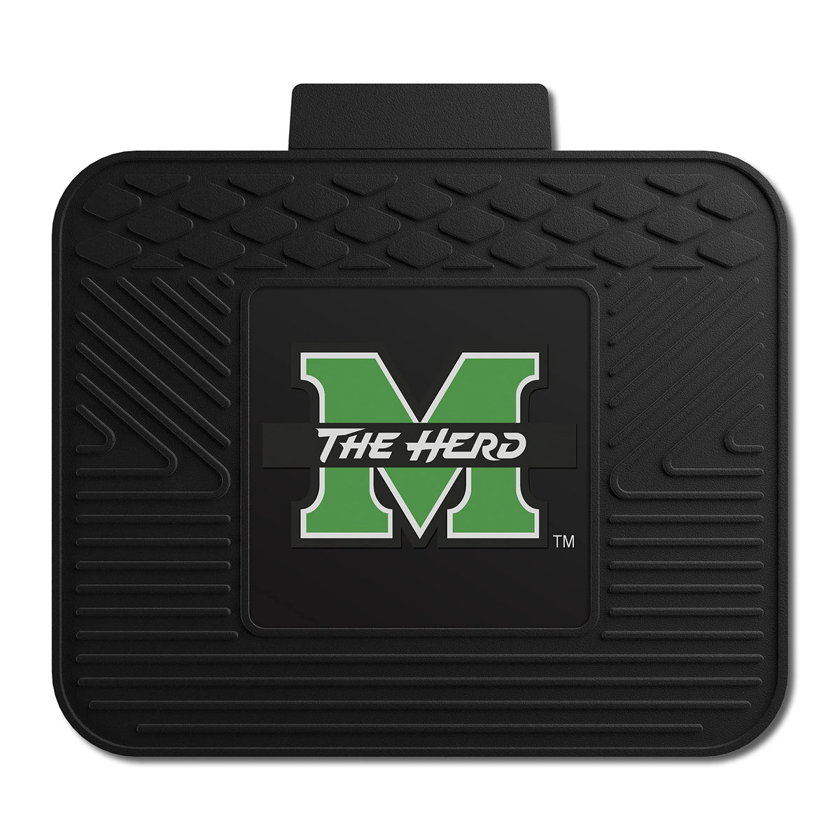Fanmats 12825 Marshall Thundering Herd Back Row Utility Car Mat - 1 Piece - 14In X 17In, All Weather Protection, Universal Fit,
