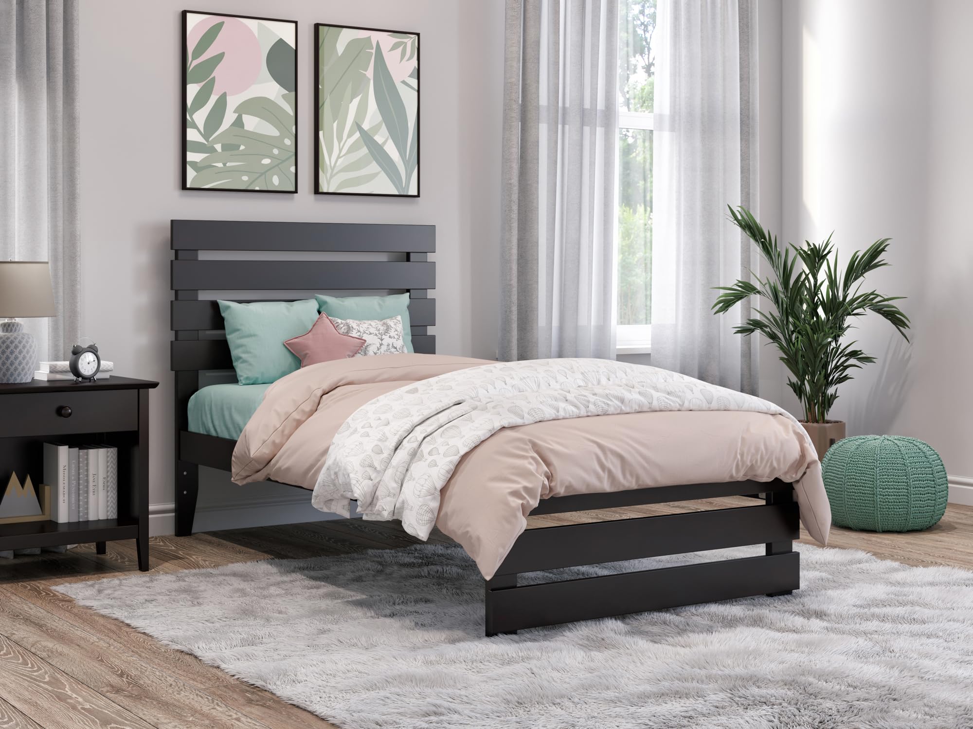 Oxford Twin Bed with Footboard  in Espresso