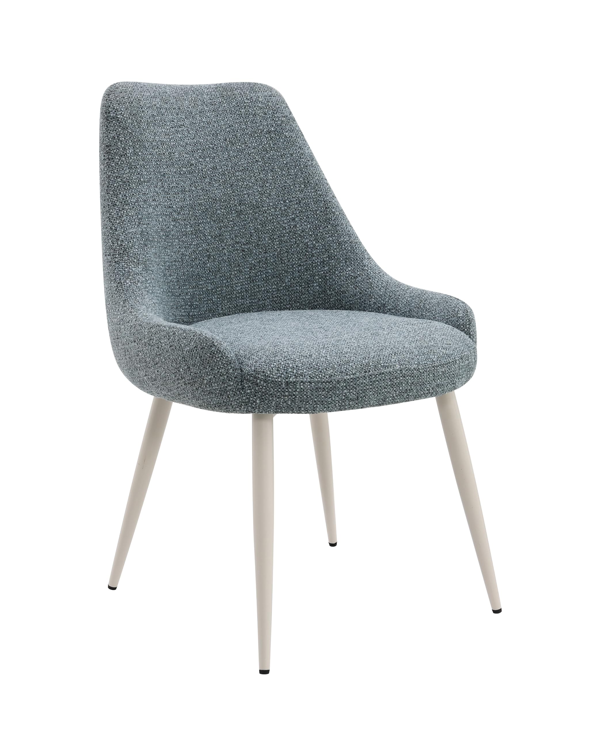 ACME Laela Side Chair (Set-2), Blue Boucle & Bone White Finish