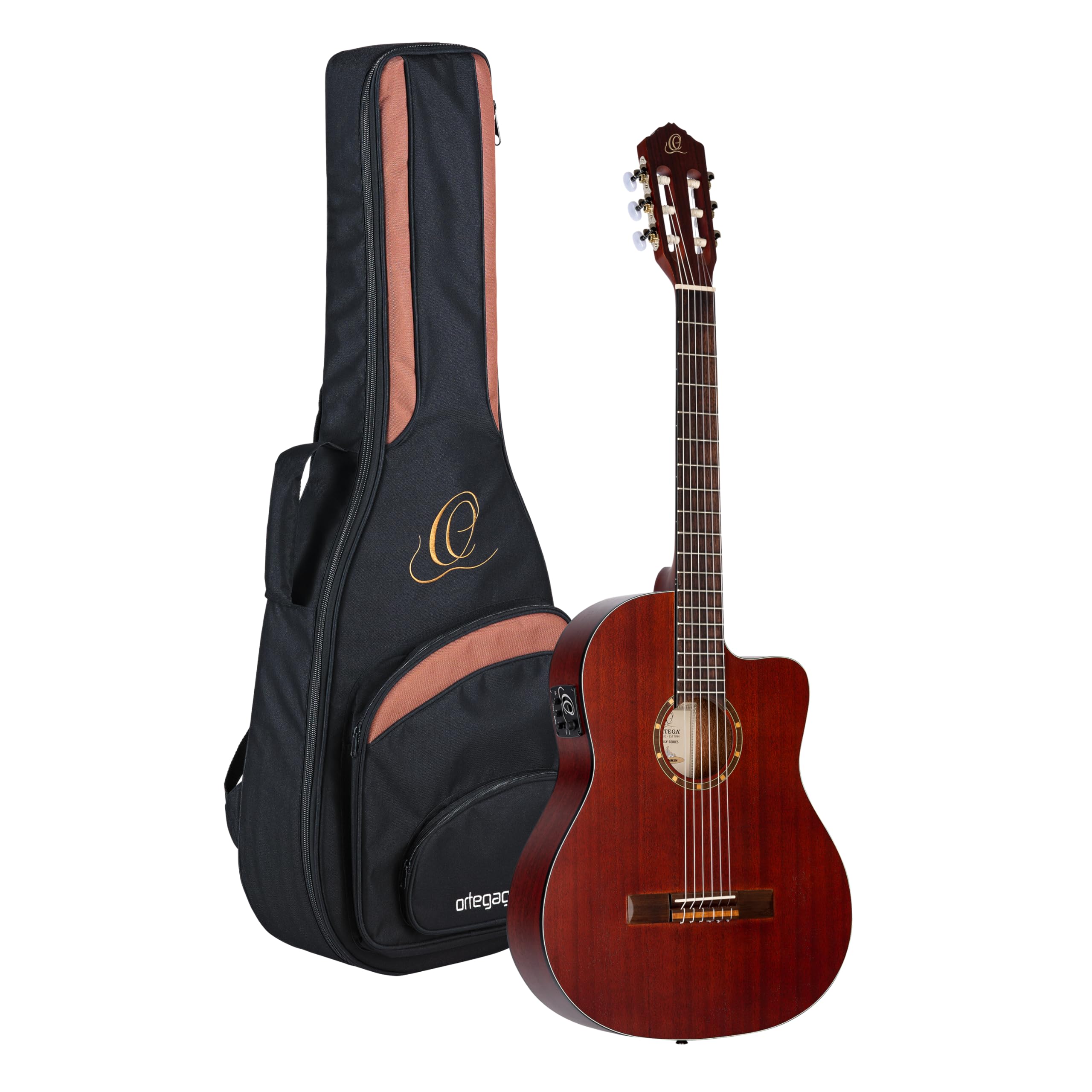 Family Series Thinline Acoustic-Electric Nylon Classical 6-String Guitar with Bag