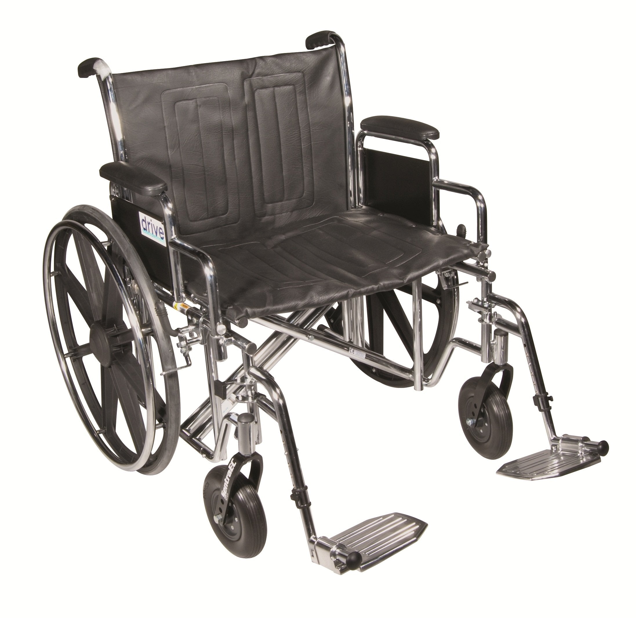 Sentra EC Heavy Duty Wheelchair, Detachable Desk Arms, Swing away Footrests, 22 Seat"