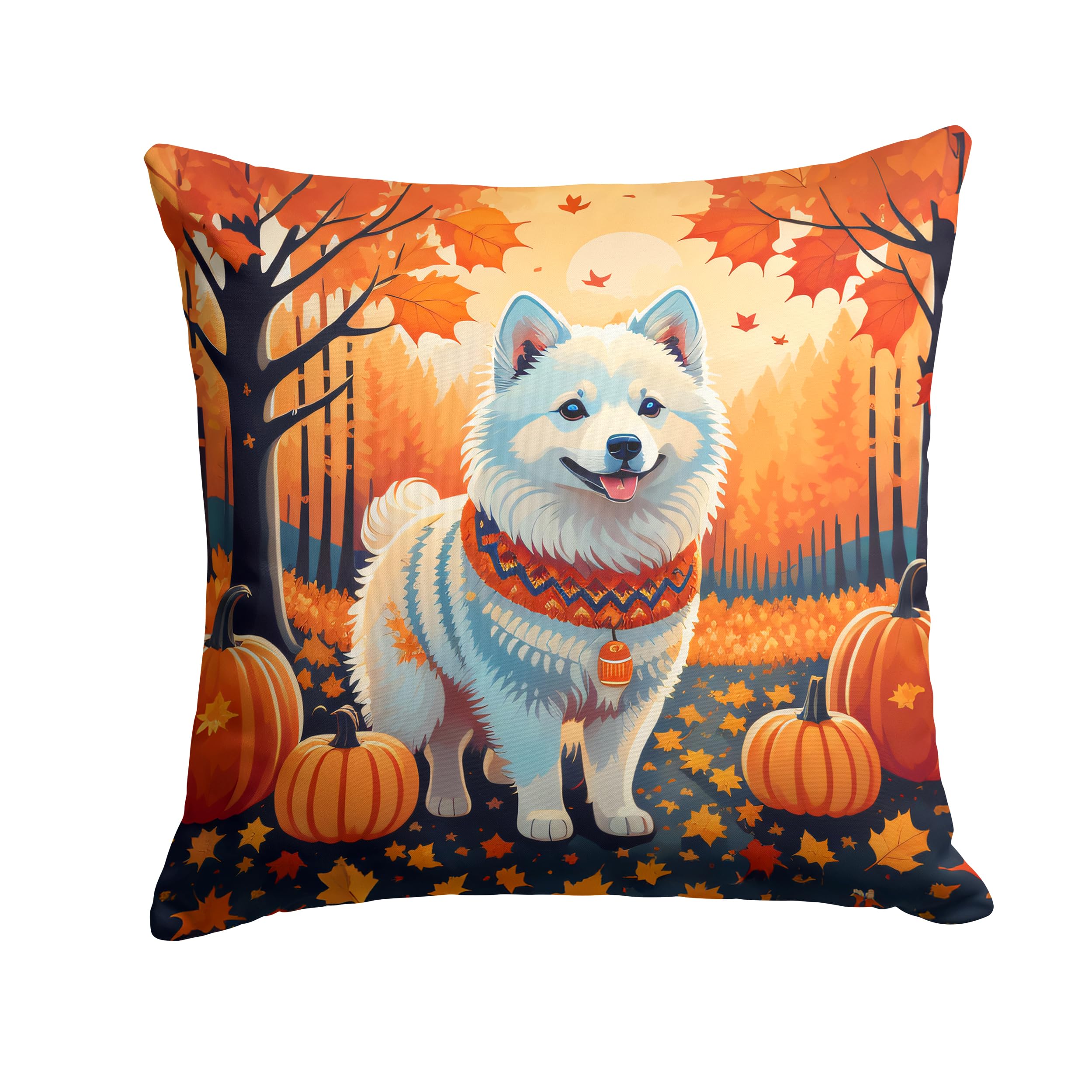 American Eskimo Fall Throw Pillow