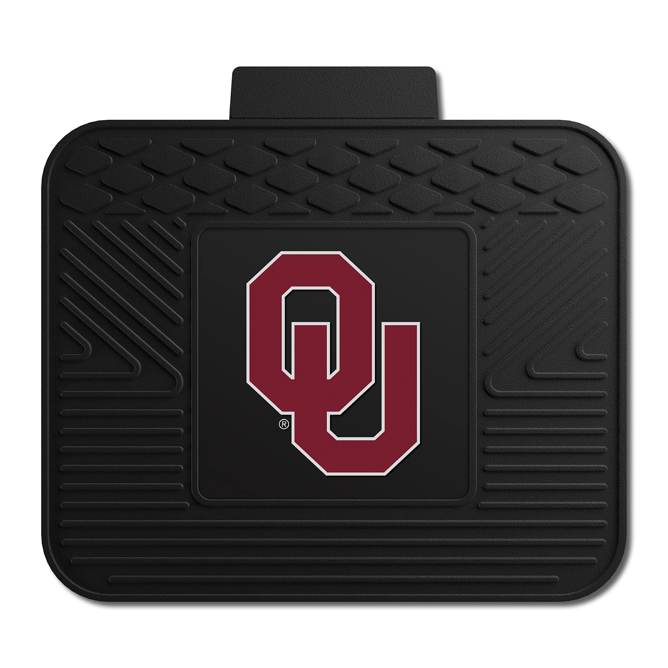Fanmats 10083 Oklahoma Sooners Back Row Utility Car Mat - 1 Piece - 14In. X 17In., All Weather Protection, Universal Fit, Molded