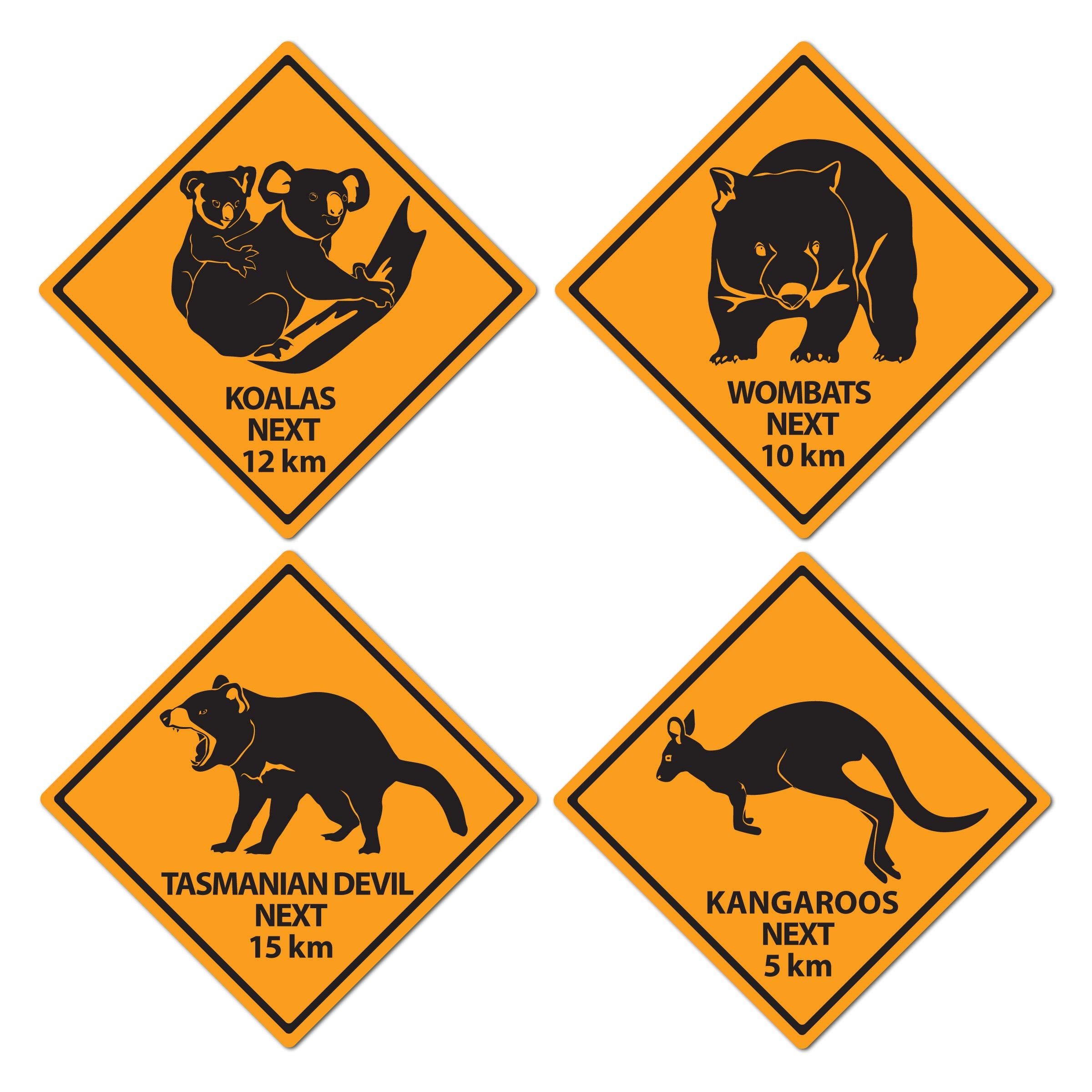 Outback Road Sign Cutouts (Pack of 12)