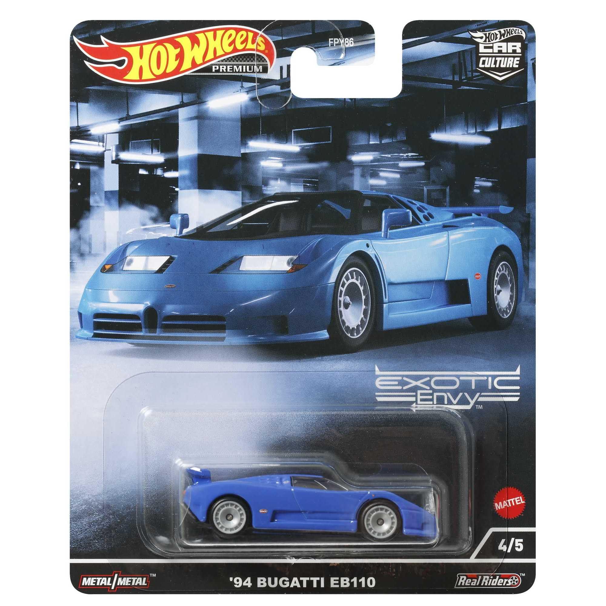 1994 Bugatti EB110 Blue Exotic Envy Series Diecast Model Car by Hot Wheels