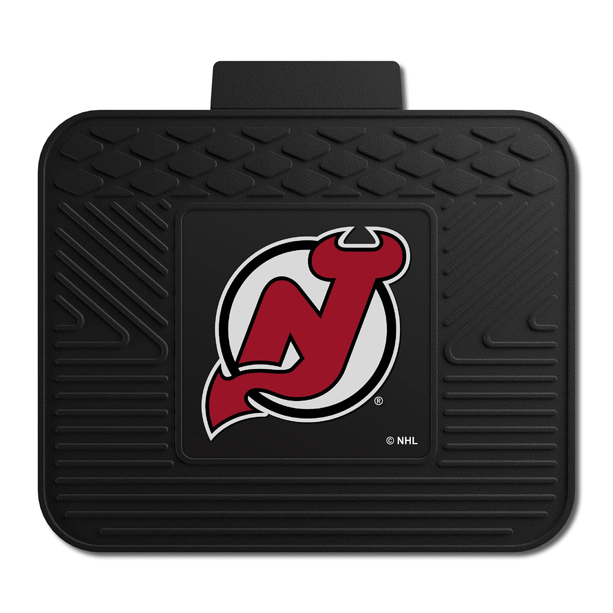 Fanmats 10774 New Jersey Devils Back Row Utility Car Mat - 1 Piece - 14In. X 17In., All Weather Protection, Universal Fit, Molde