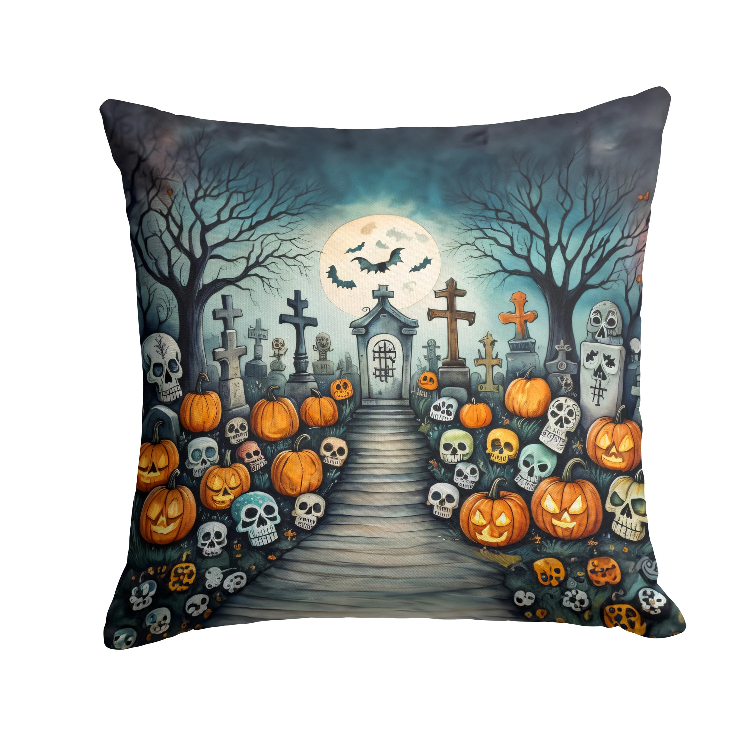 Calaveras Sugar Skulls Spooky Halloween Throw Pillow