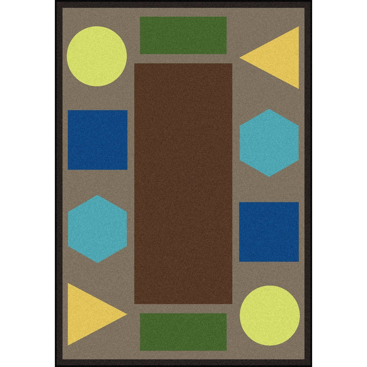 Sitting Shapes 54 x 78??area rug in color Earthtone