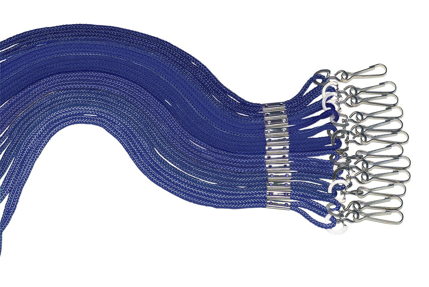 Sportime Braided Nylon Lanyards, Pack of 12, Blue